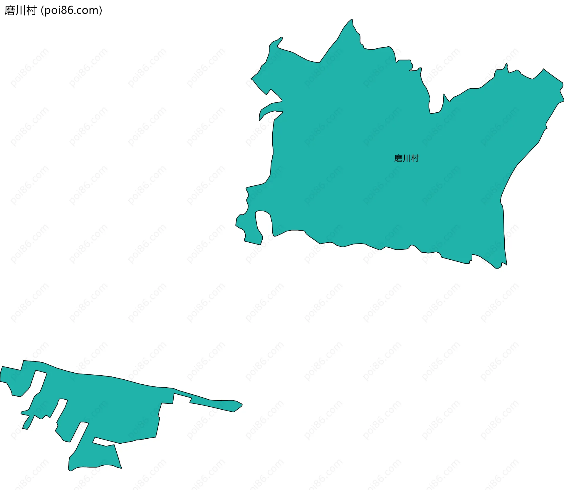 磨川村边界地图