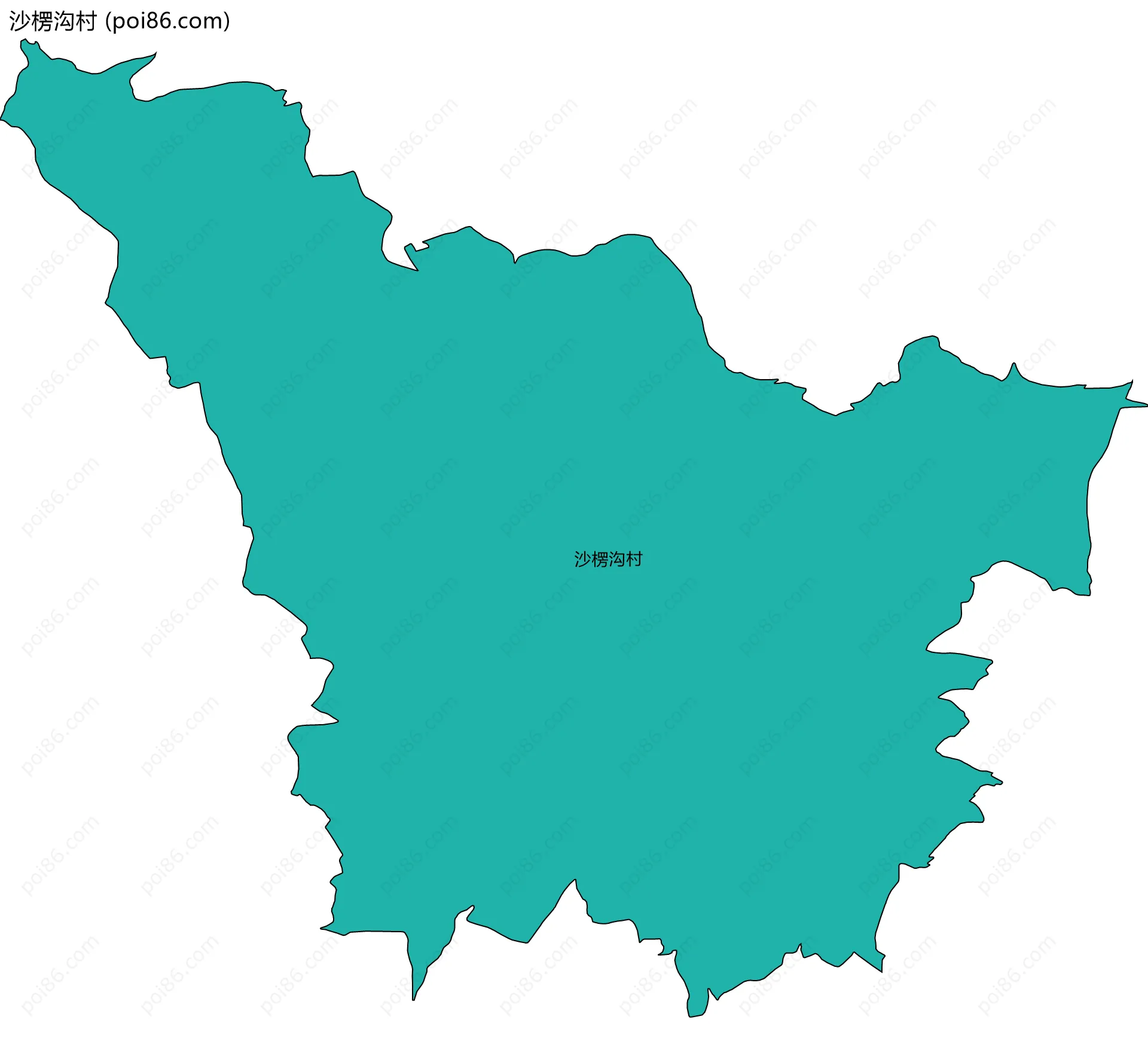 沙楞沟村边界地图