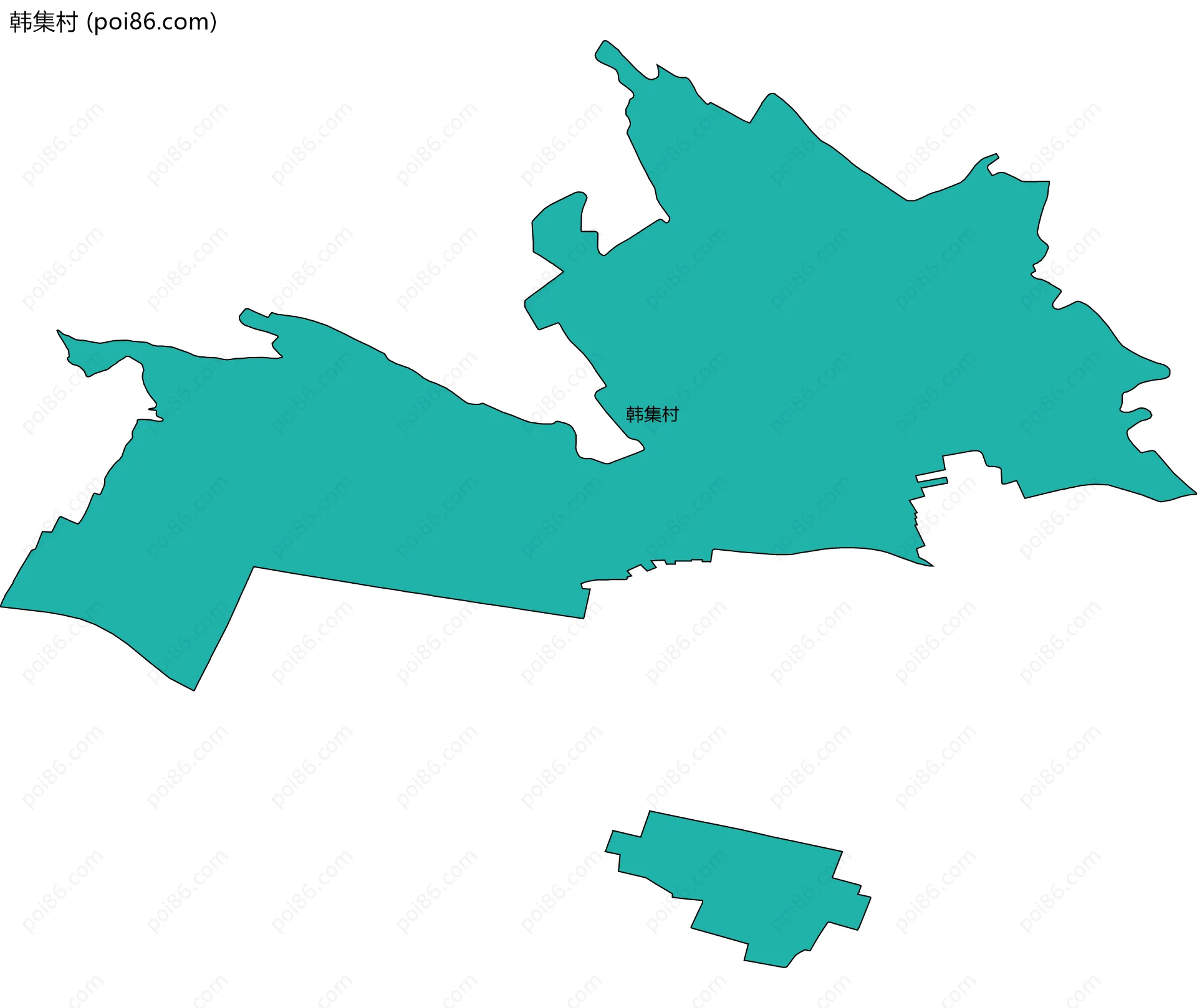 韩集村边界地图