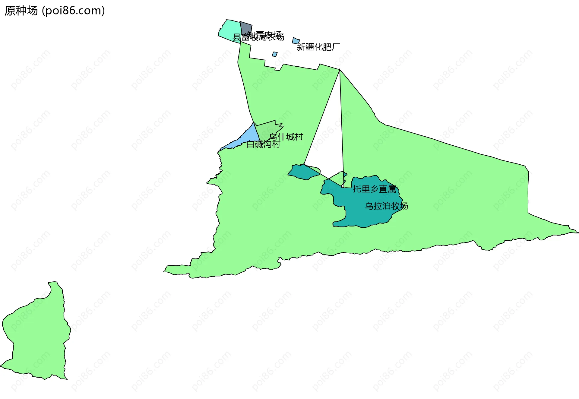 原种场边界地图(五级行政区划)