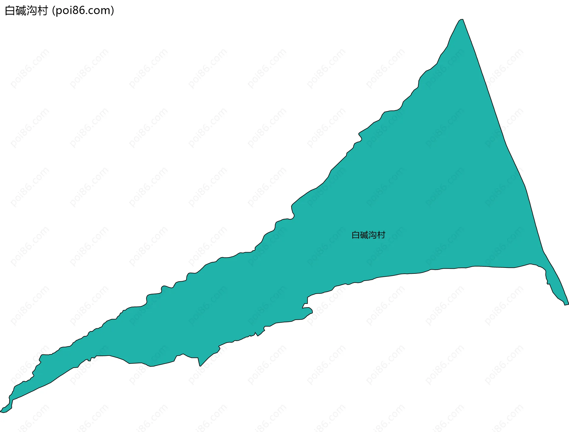 白碱沟村边界地图