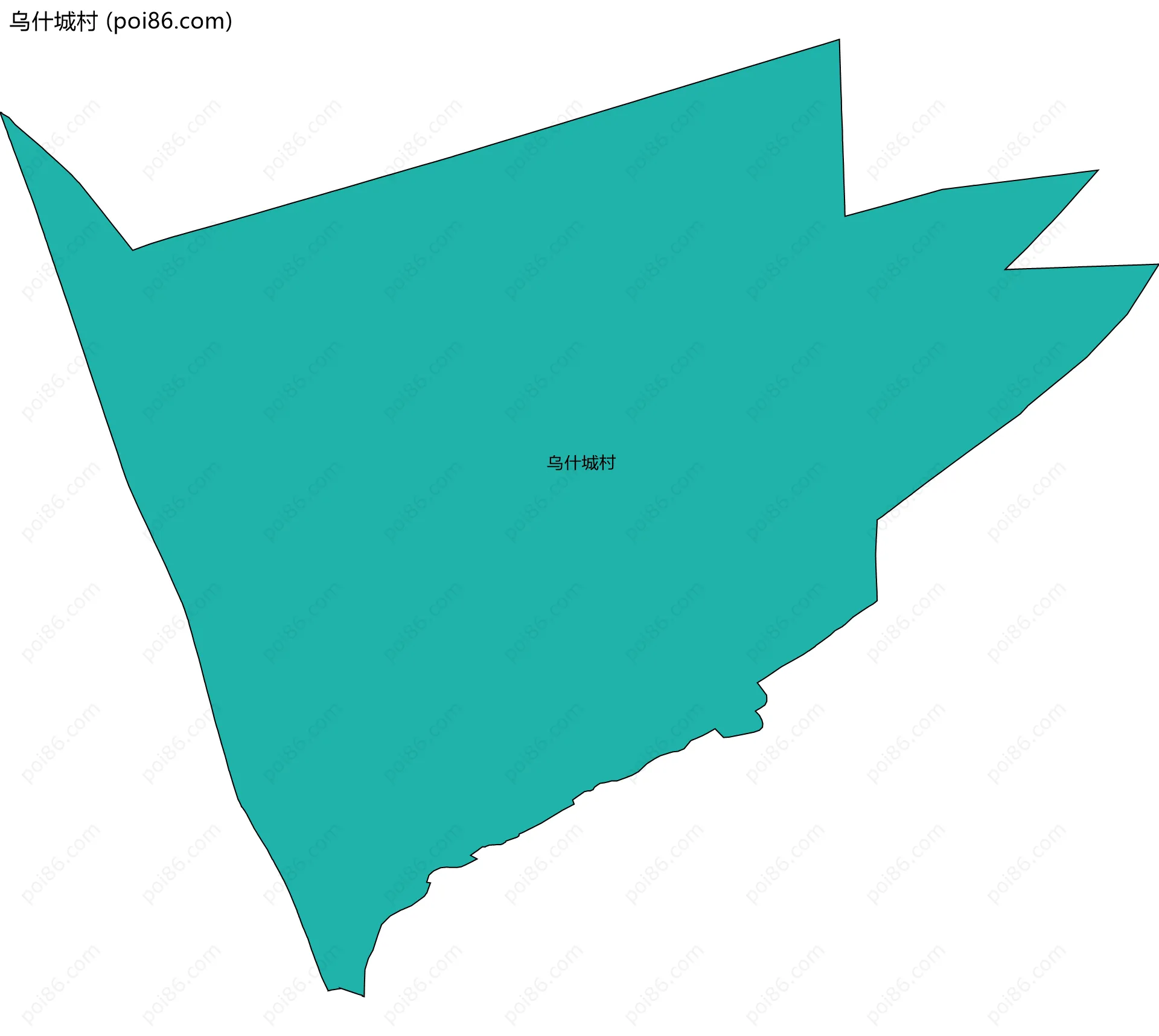 乌什城村边界地图