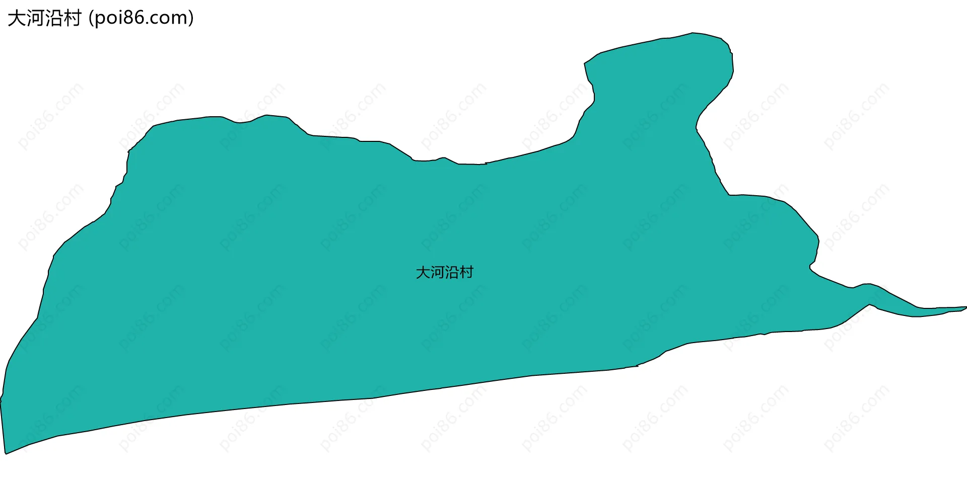 大河沿村边界地图