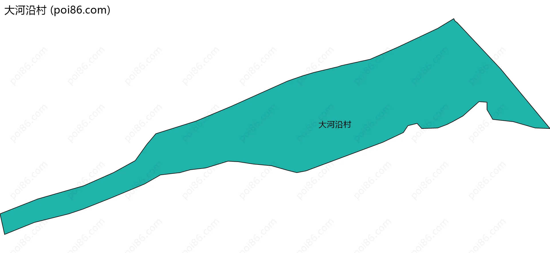 大河沿村边界地图