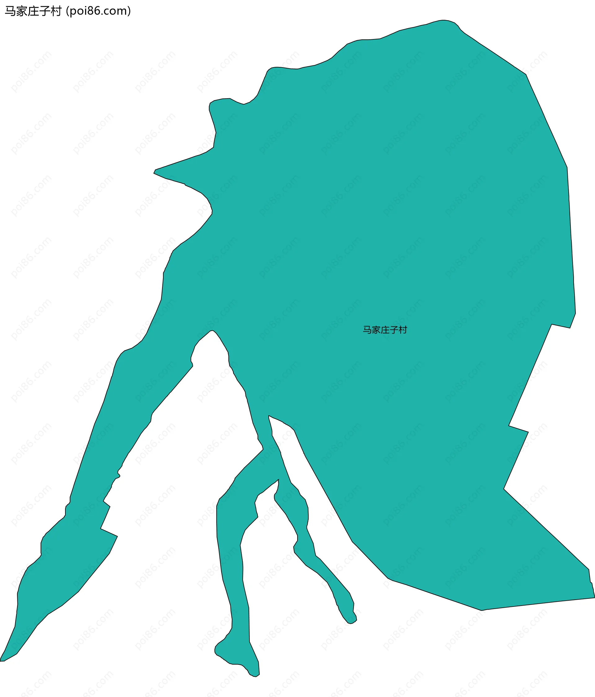 马家庄子村边界地图