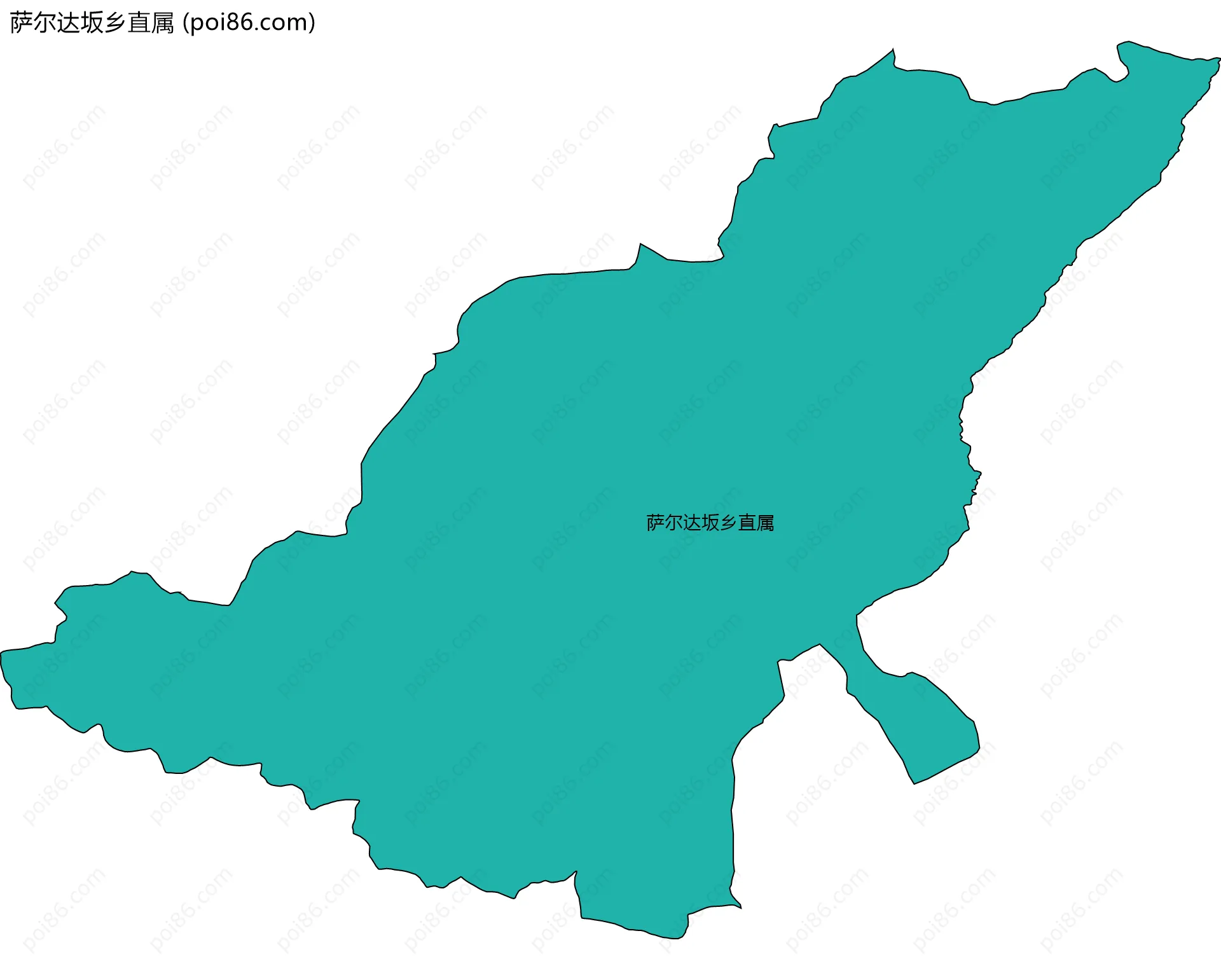 萨尔达坂乡直属边界地图