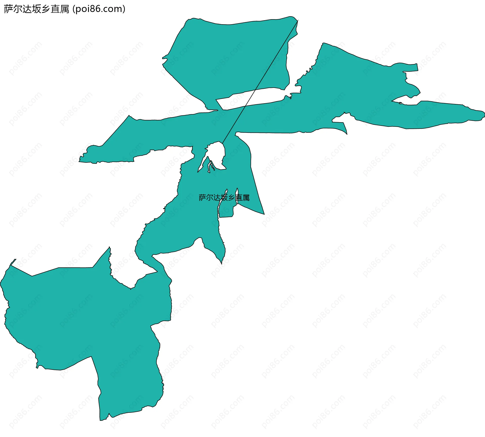 萨尔达坂乡直属边界地图