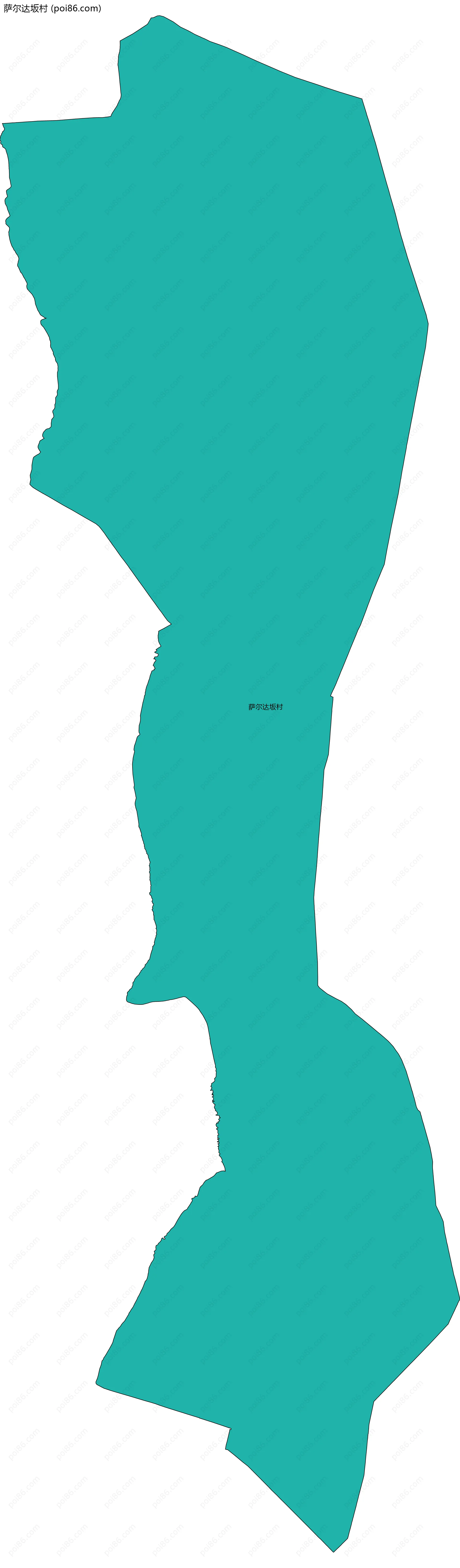 萨尔达坂村边界地图