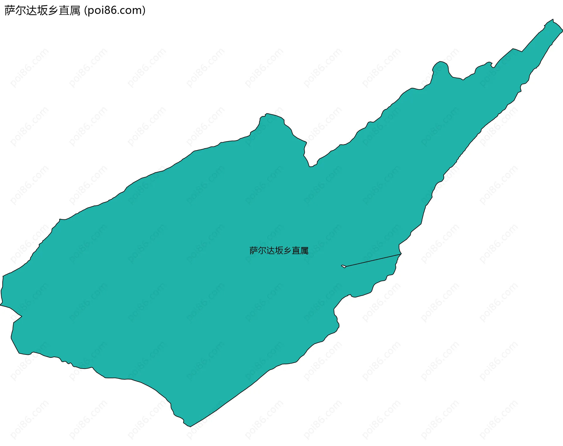 萨尔达坂乡直属边界地图