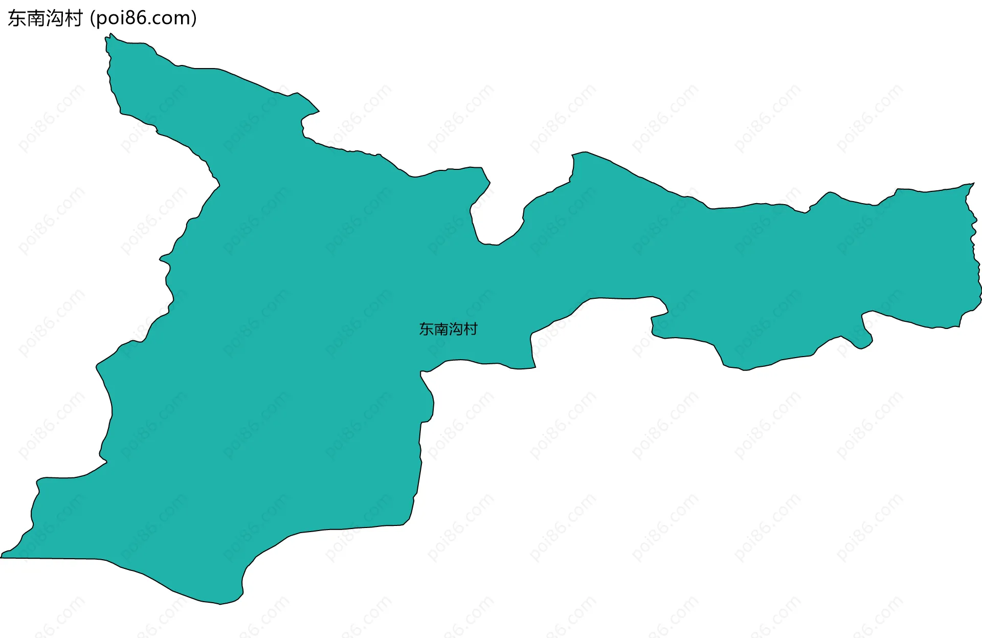 东南沟村边界地图