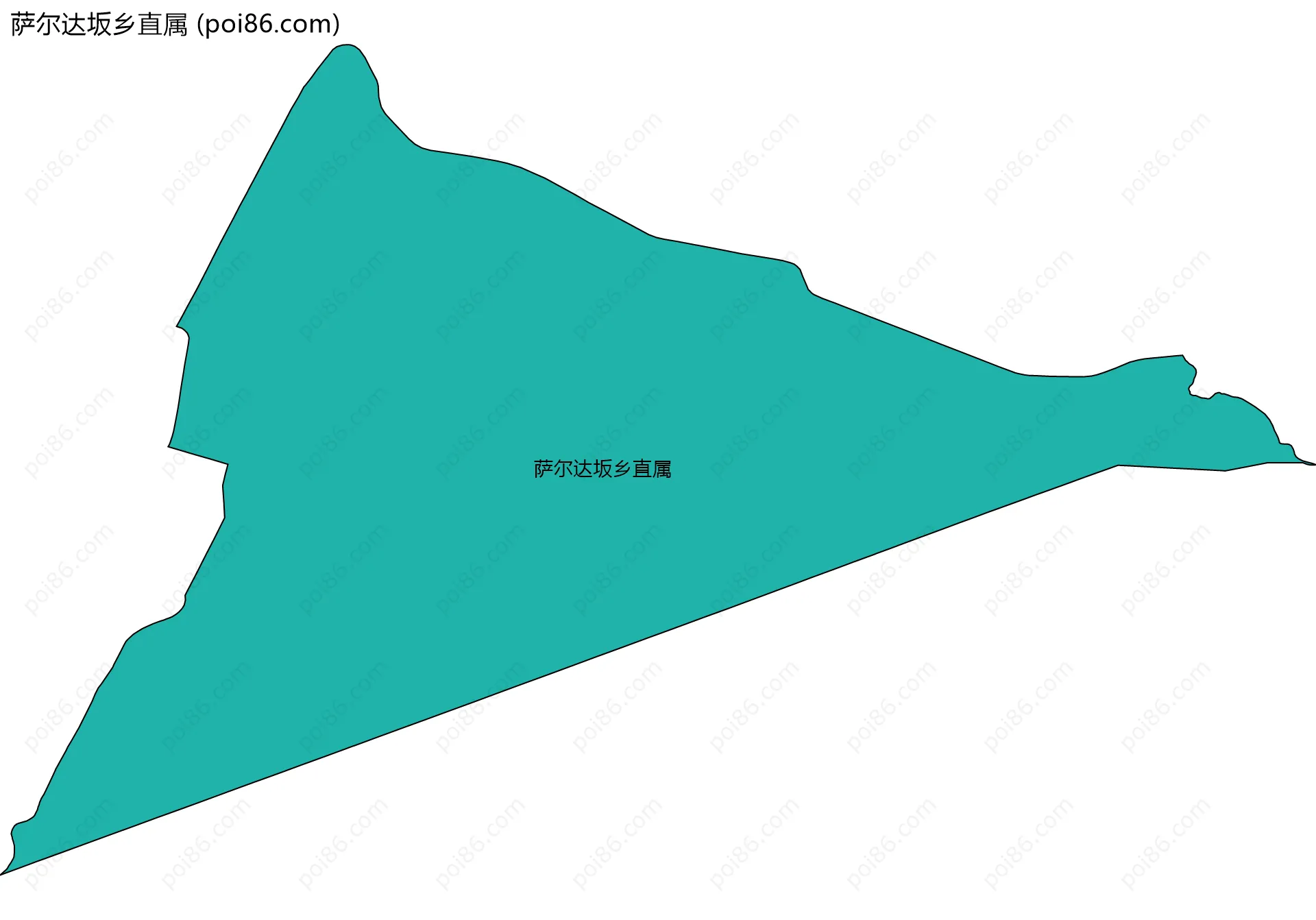 萨尔达坂乡直属边界地图