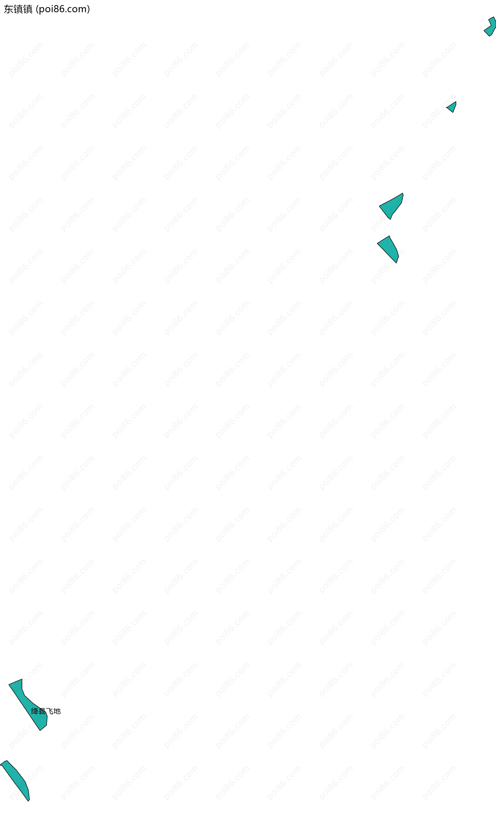 东镇镇边界地图(五级行政区划)