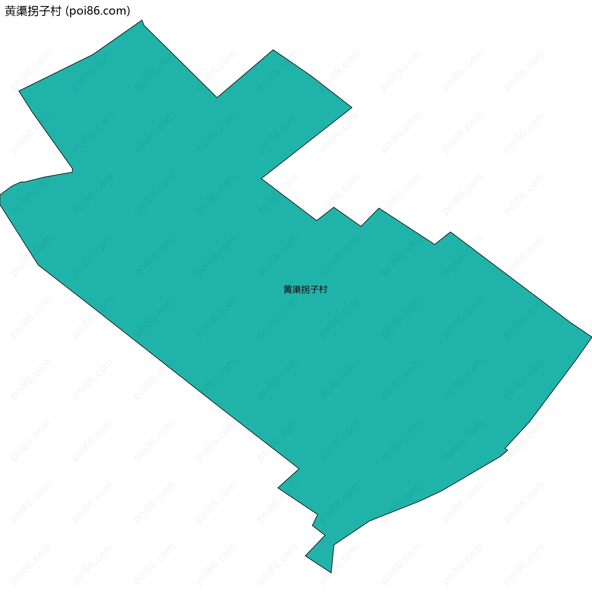 黄渠拐子村边界地图