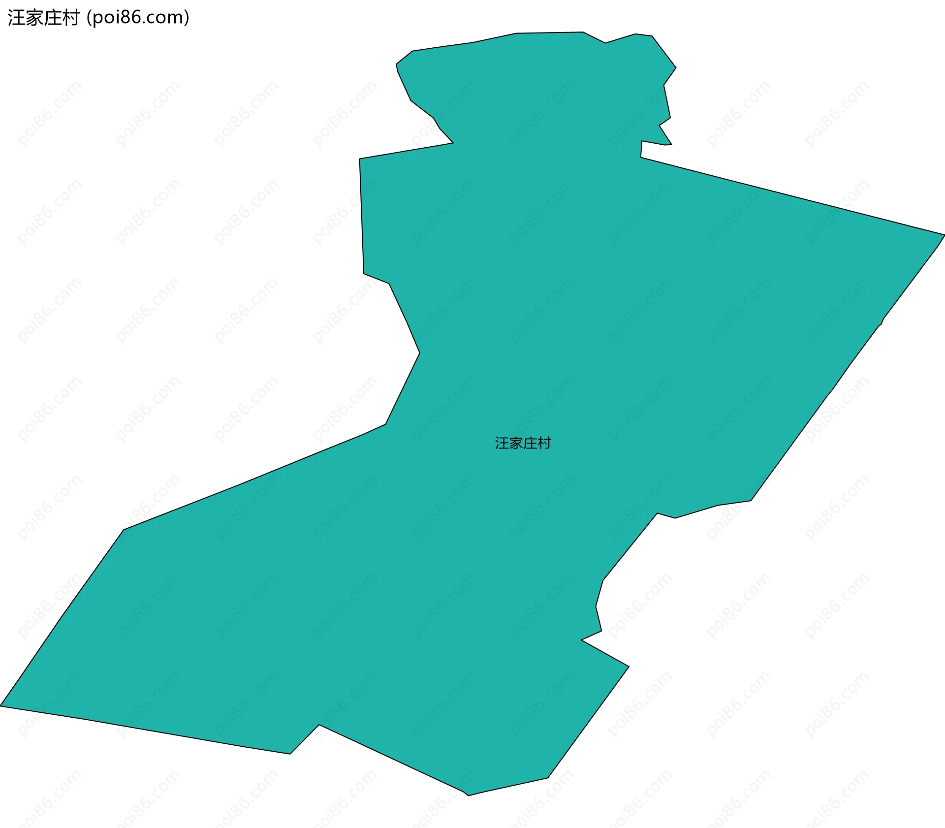 汪家庄村边界地图