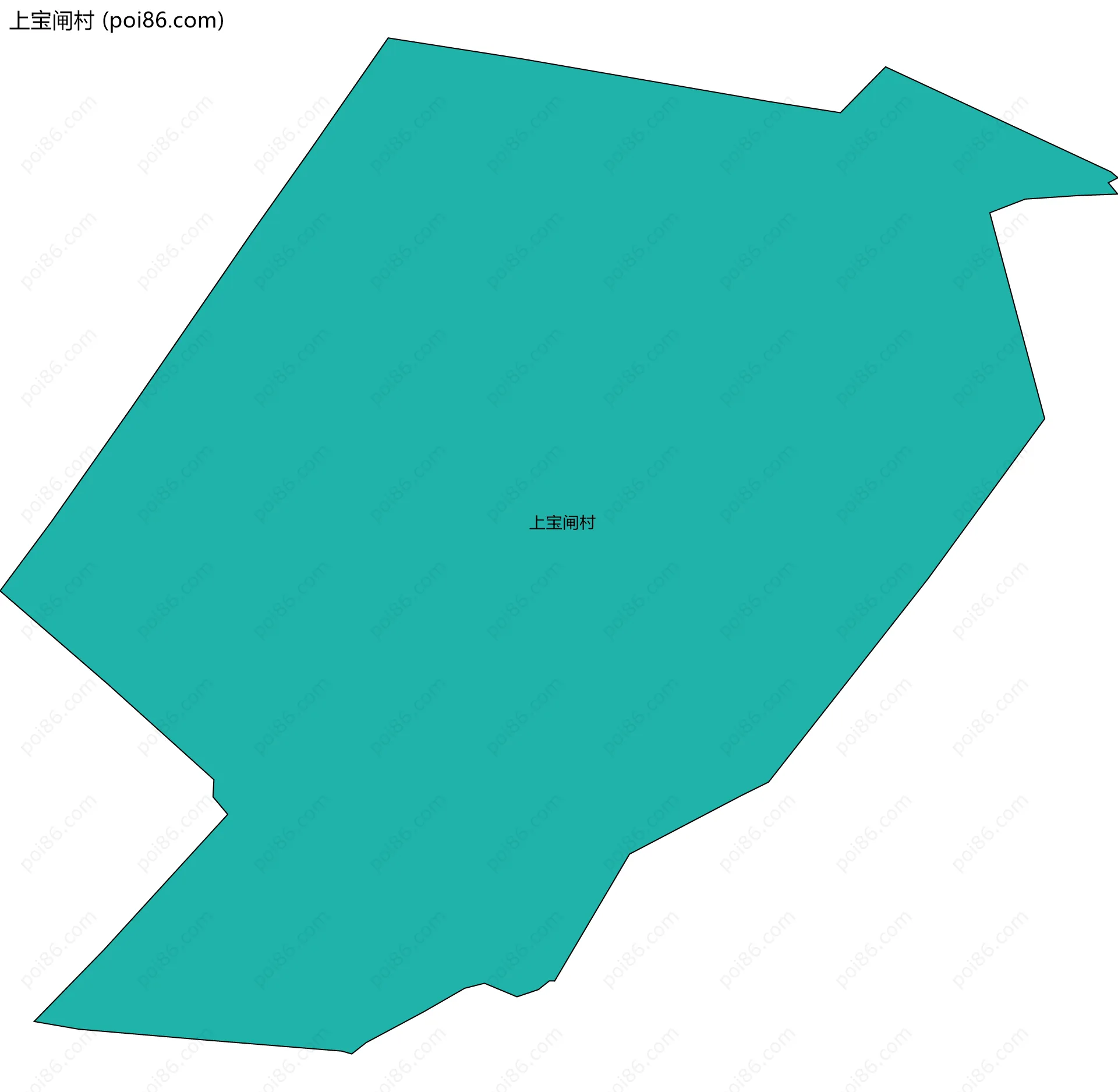 上宝闸村边界地图