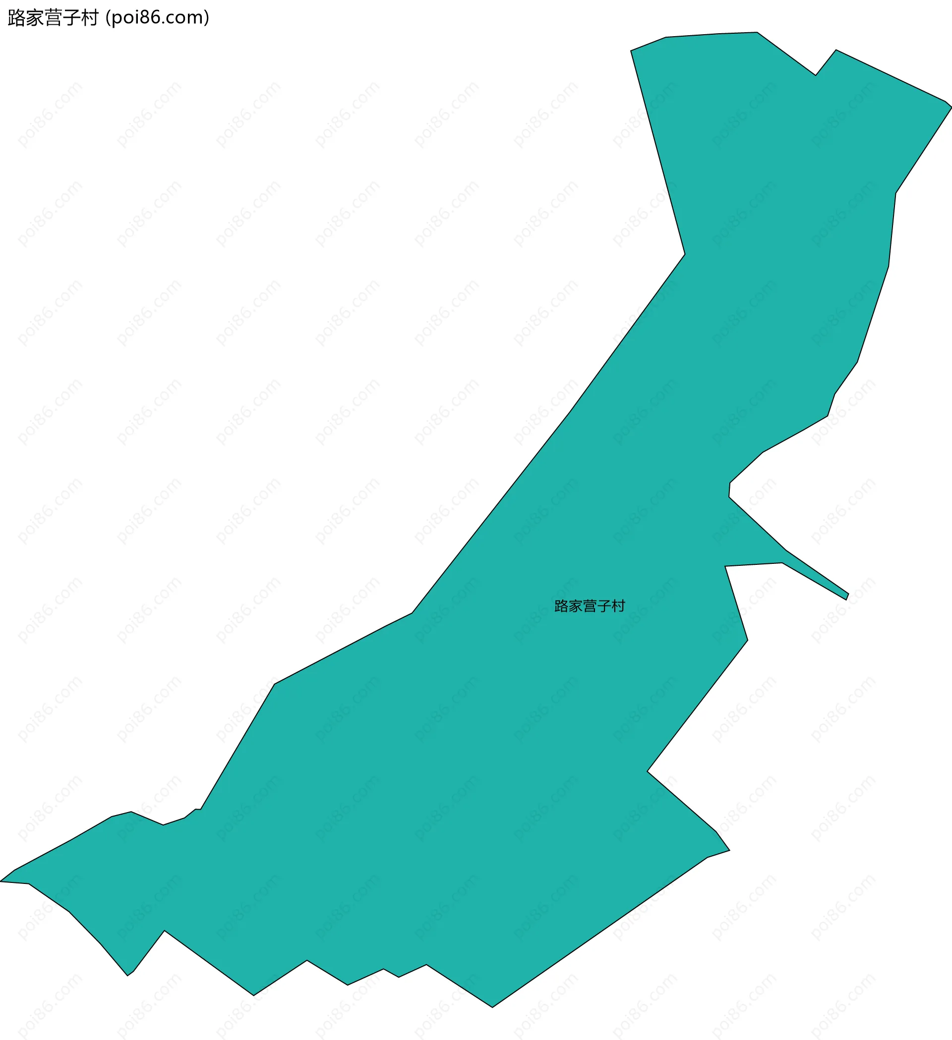 路家营子村边界地图