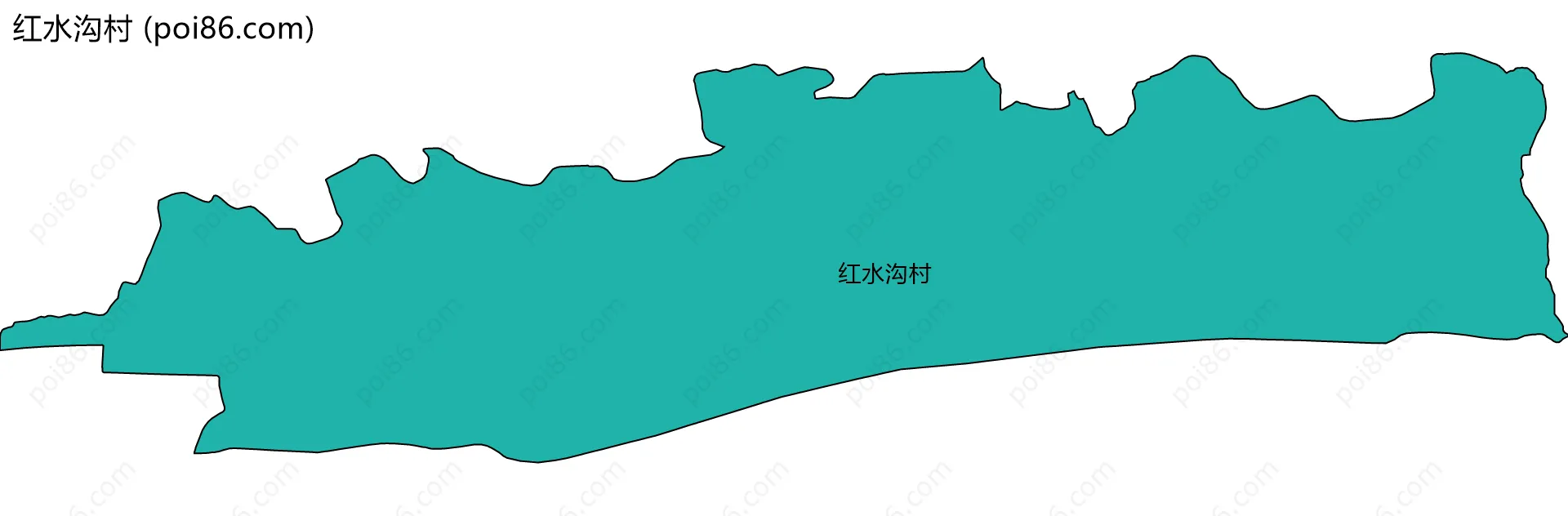 红水沟村边界地图