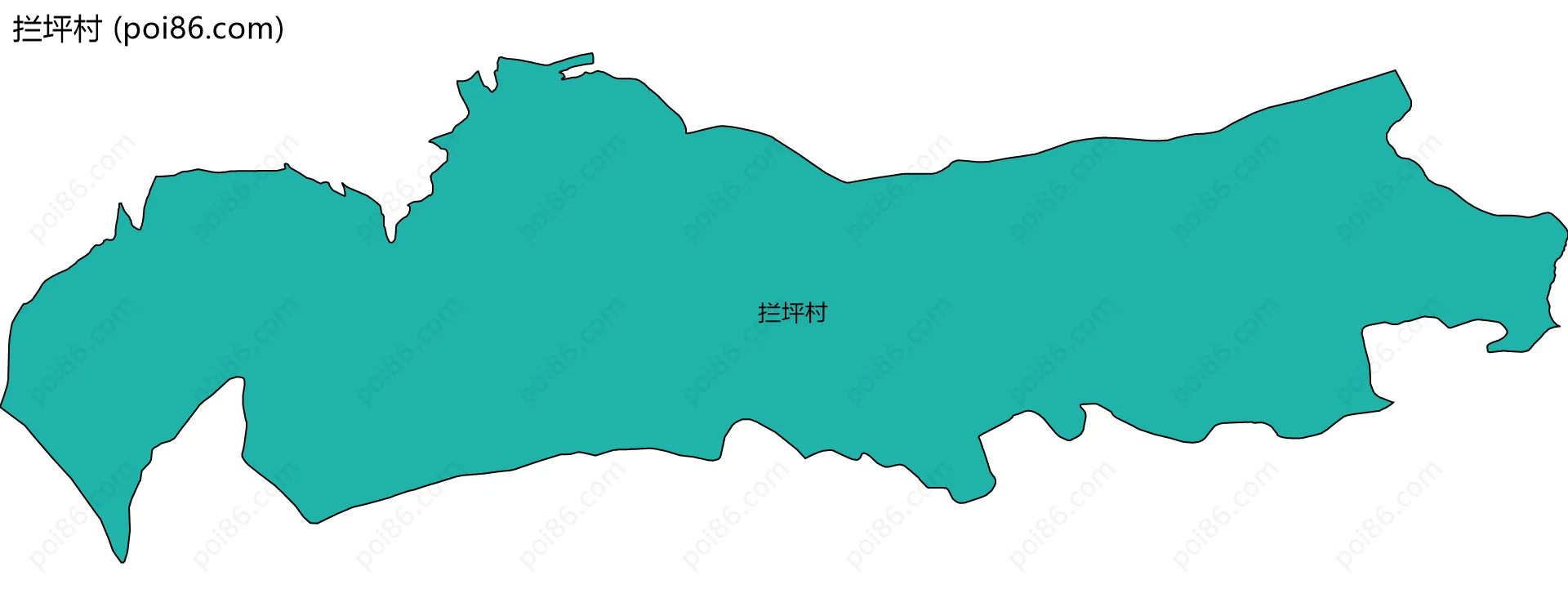 拦坪村边界地图