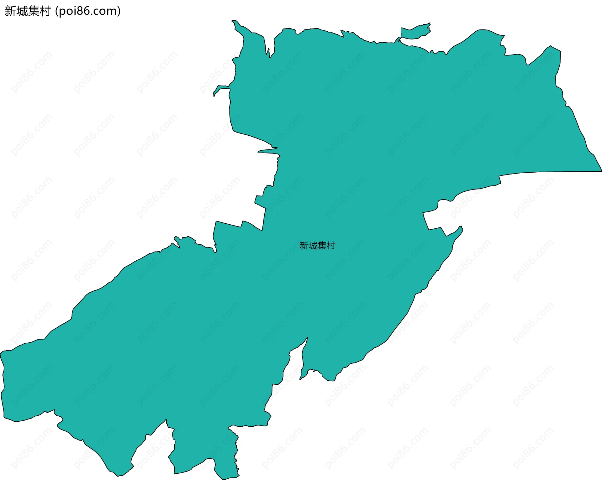 新城集村边界地图