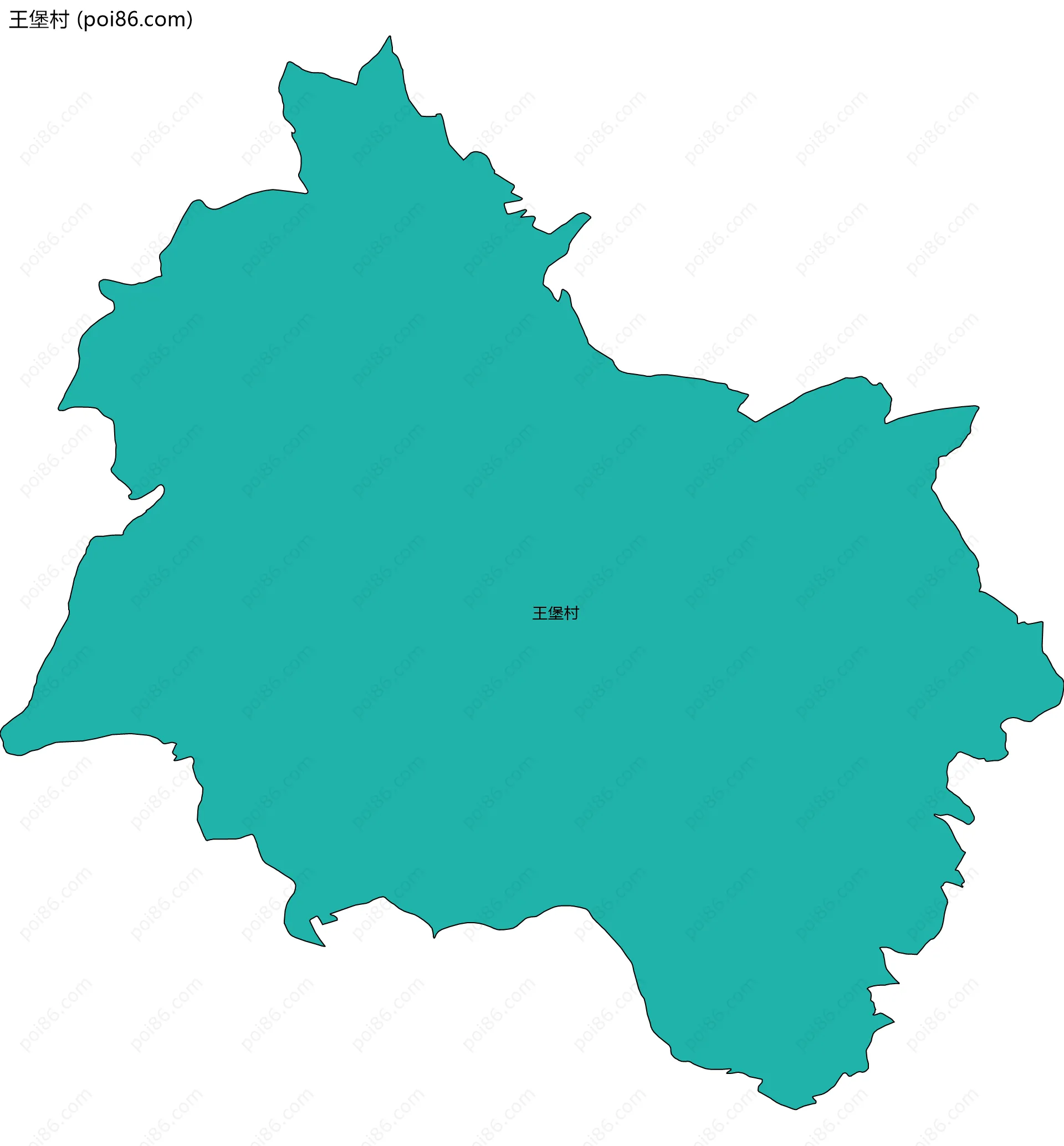 王堡村边界地图