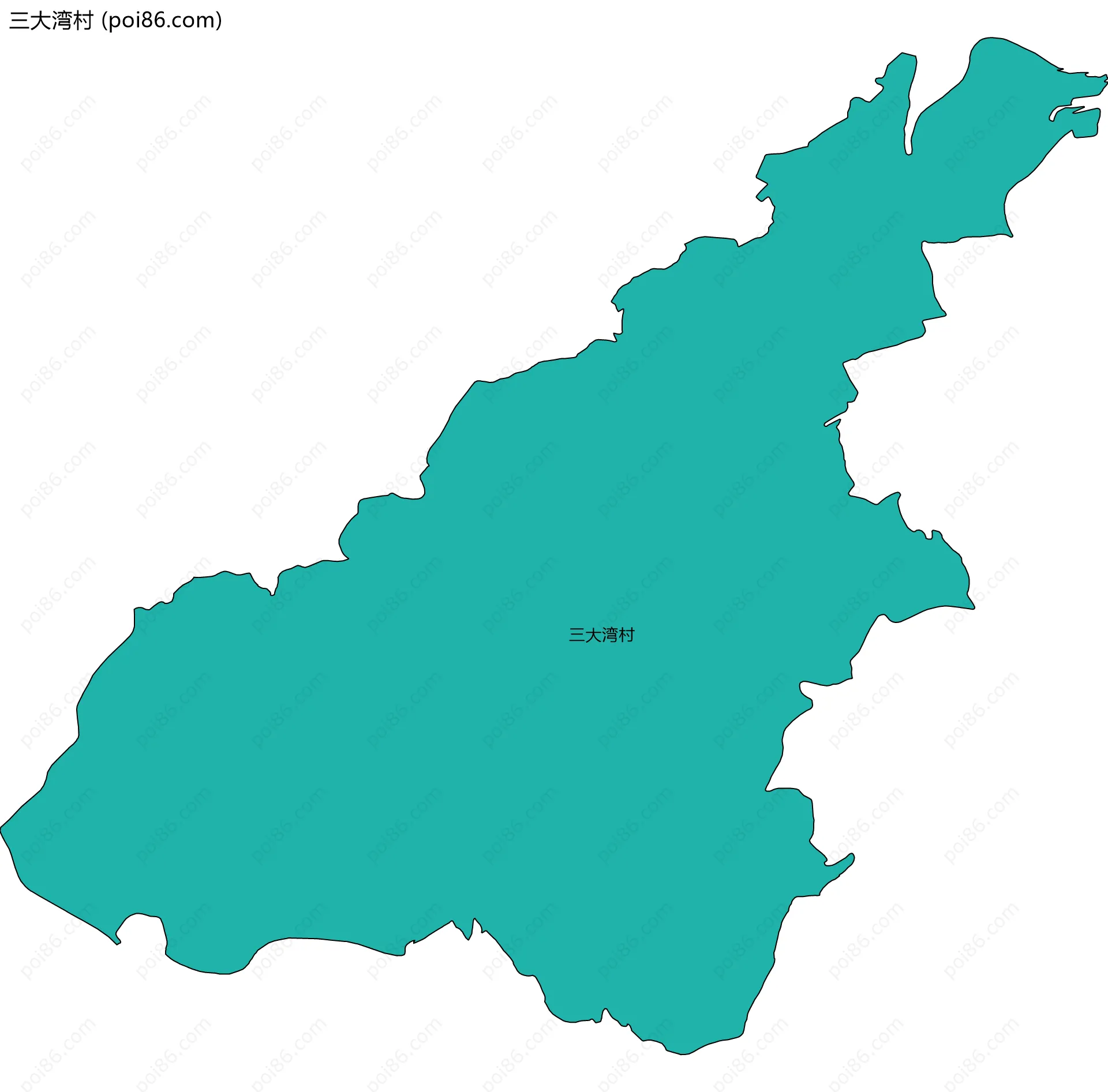 三大湾村边界地图