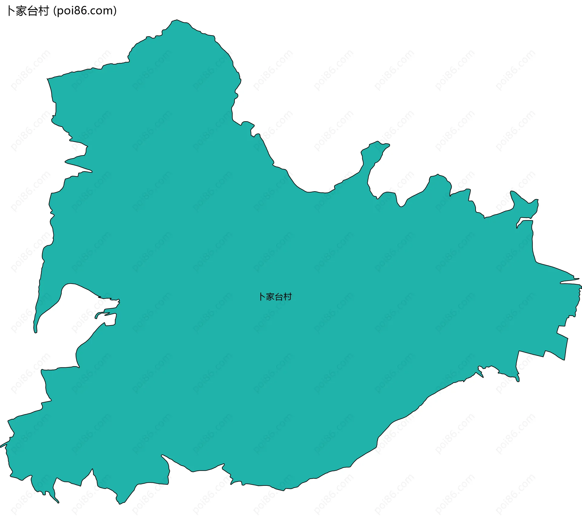 卜家台村边界地图