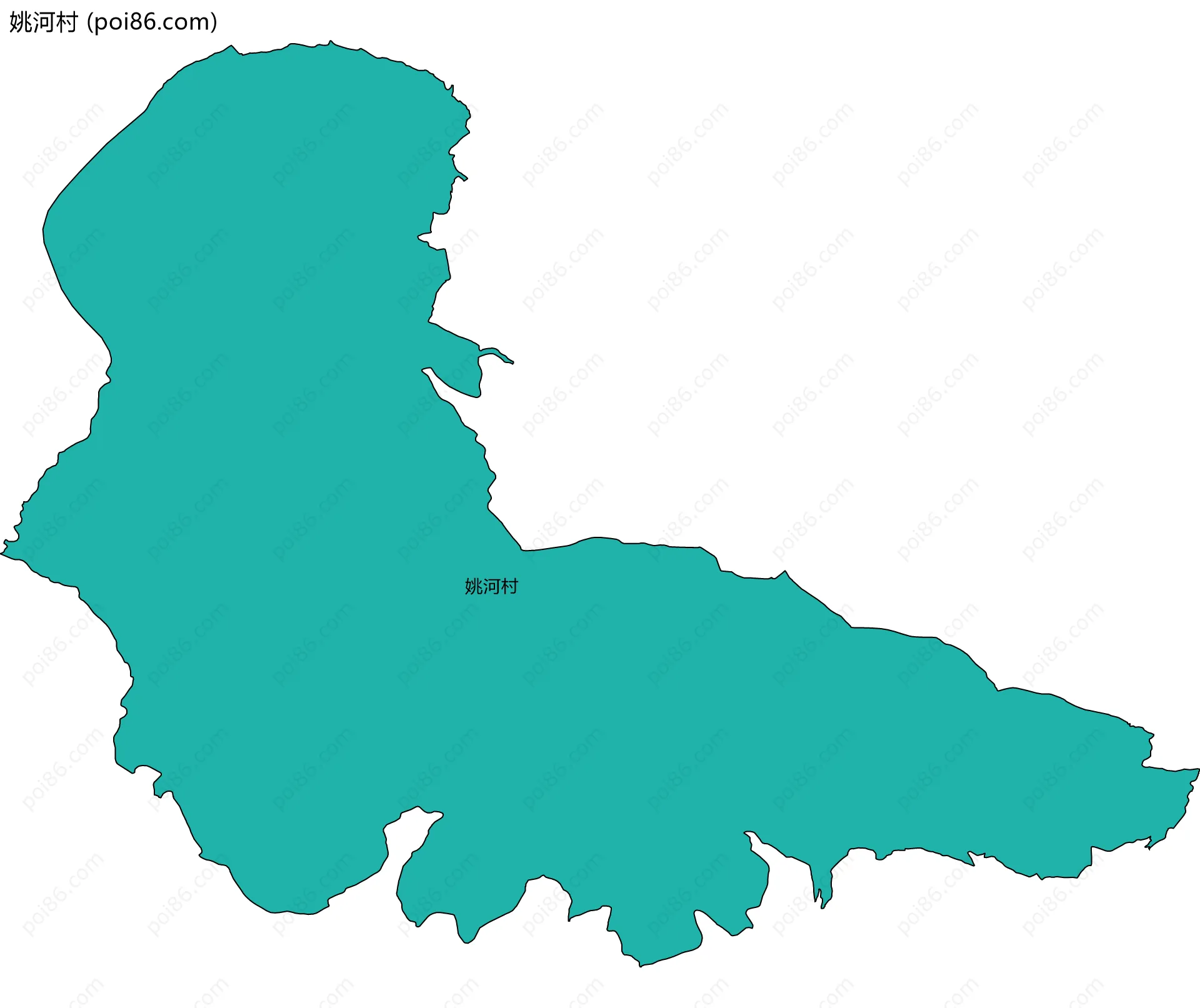 姚河村边界地图