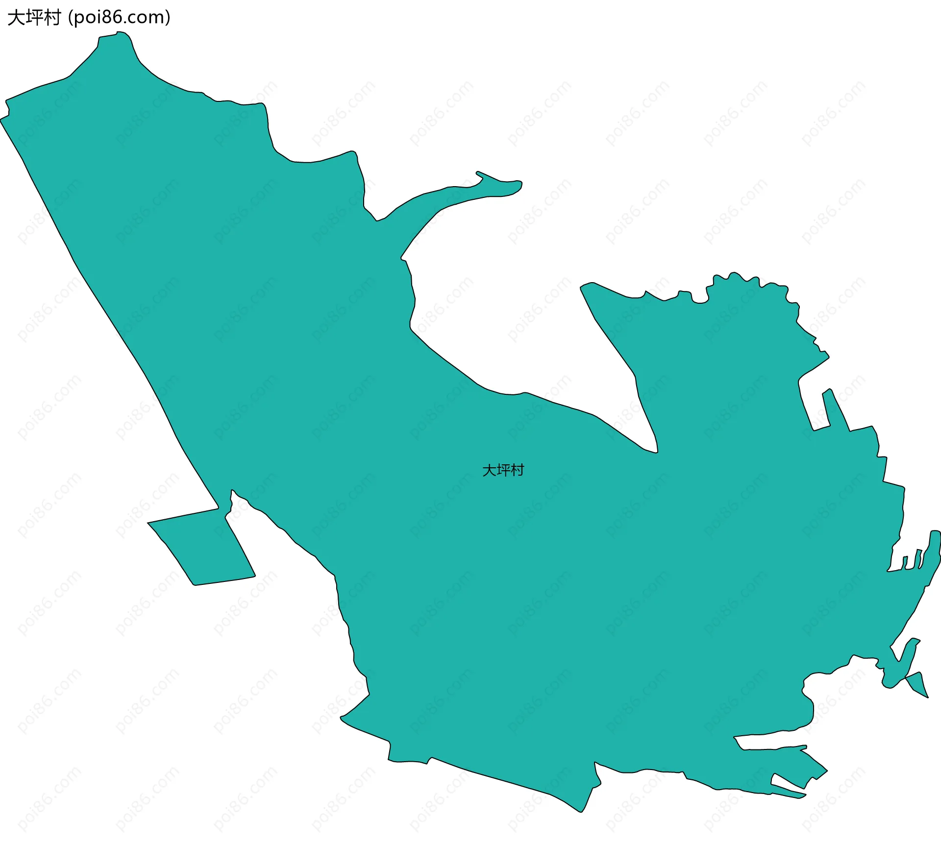 大坪村边界地图