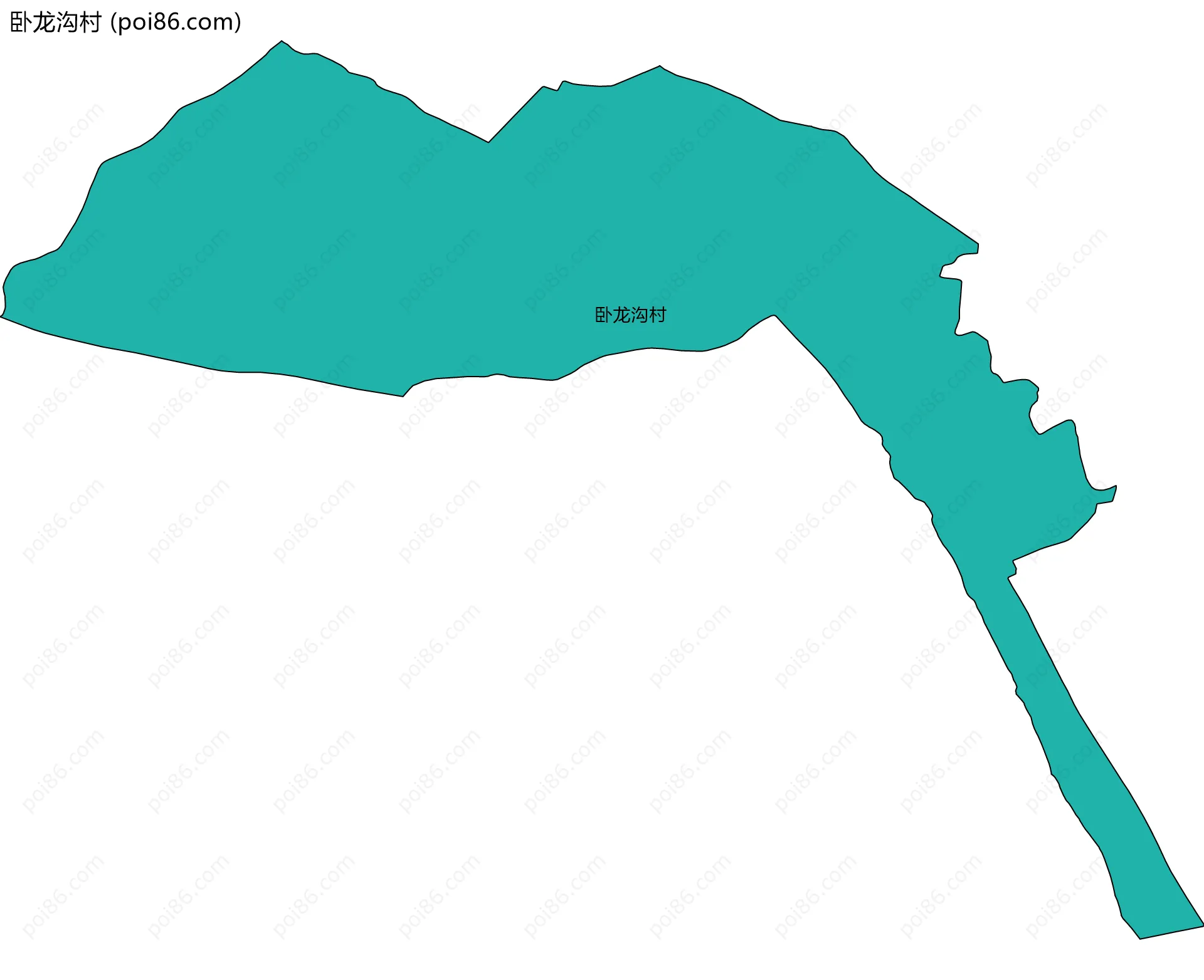 卧龙沟村边界地图