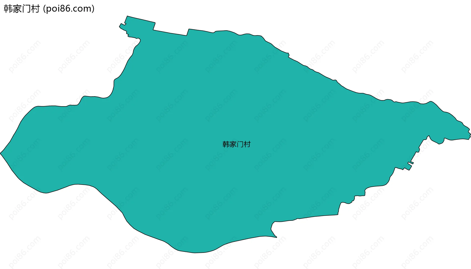 韩家门村边界地图