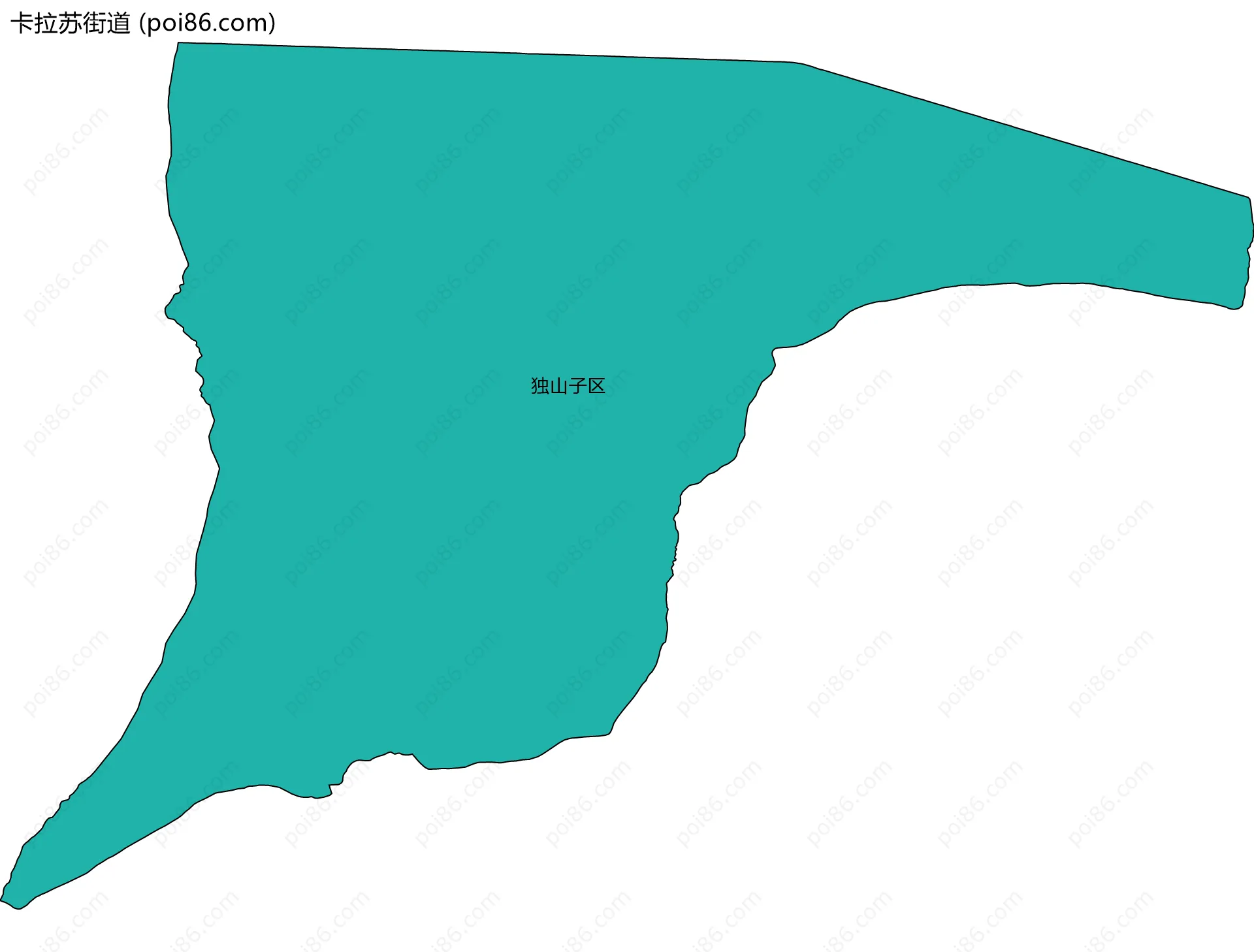 卡拉苏街道边界地图(五级行政区划)