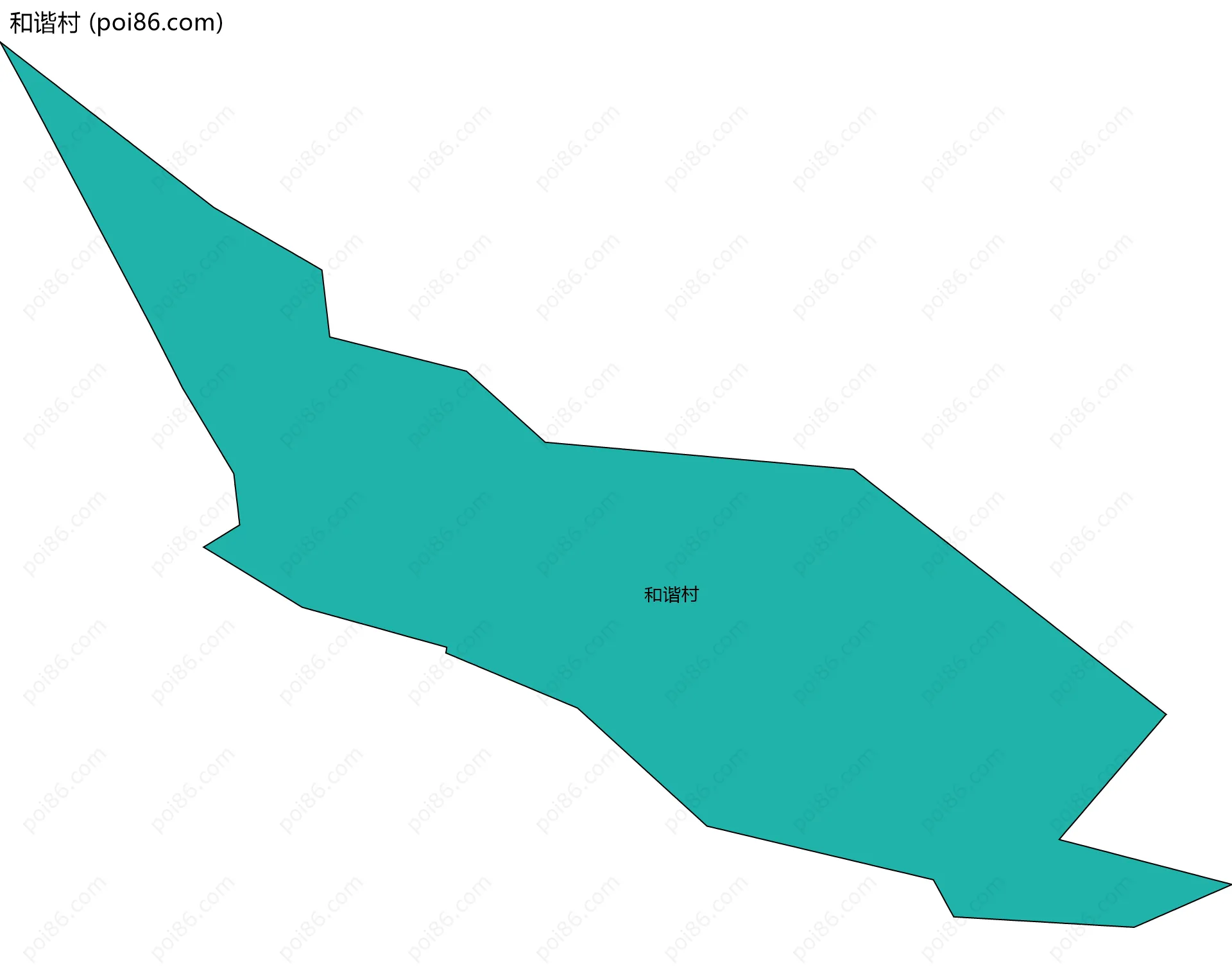 和谐村边界地图