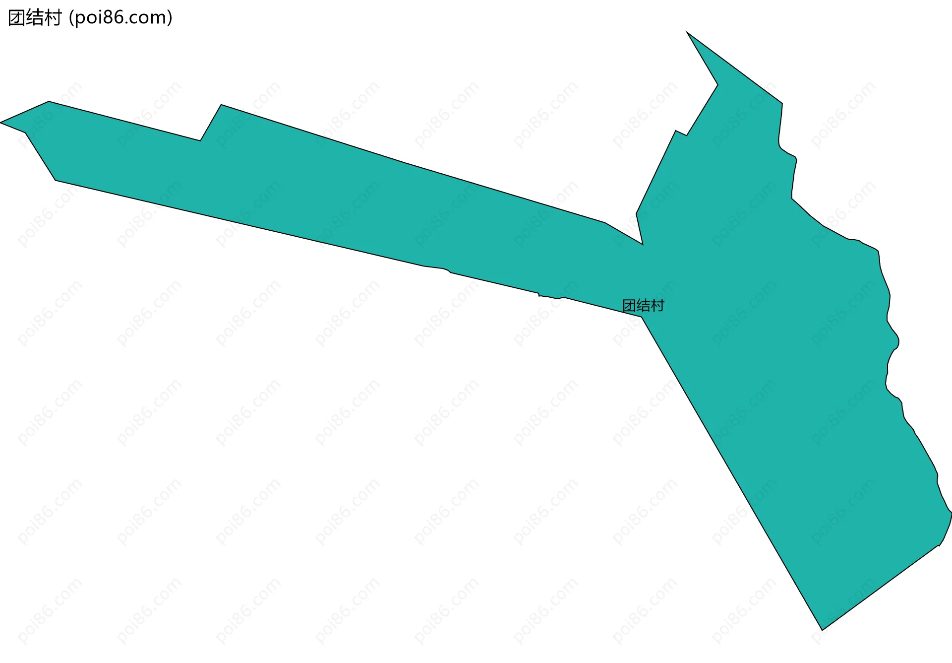 团结村边界地图