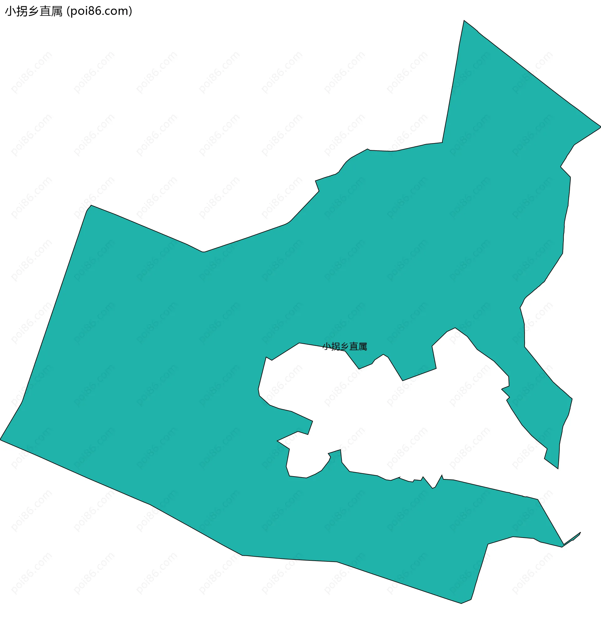 小拐乡直属边界地图