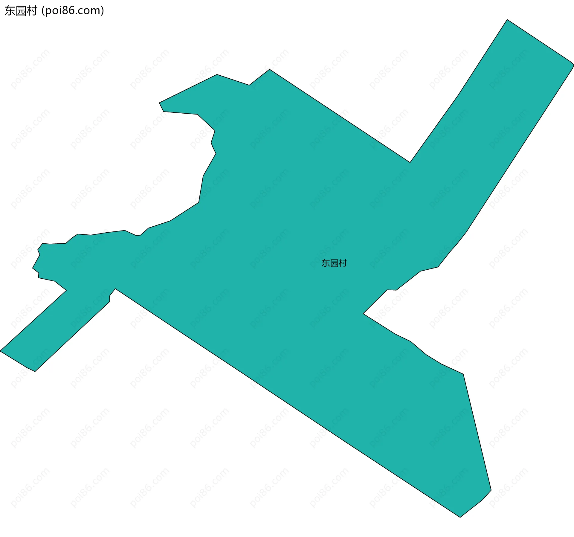 东园村边界地图