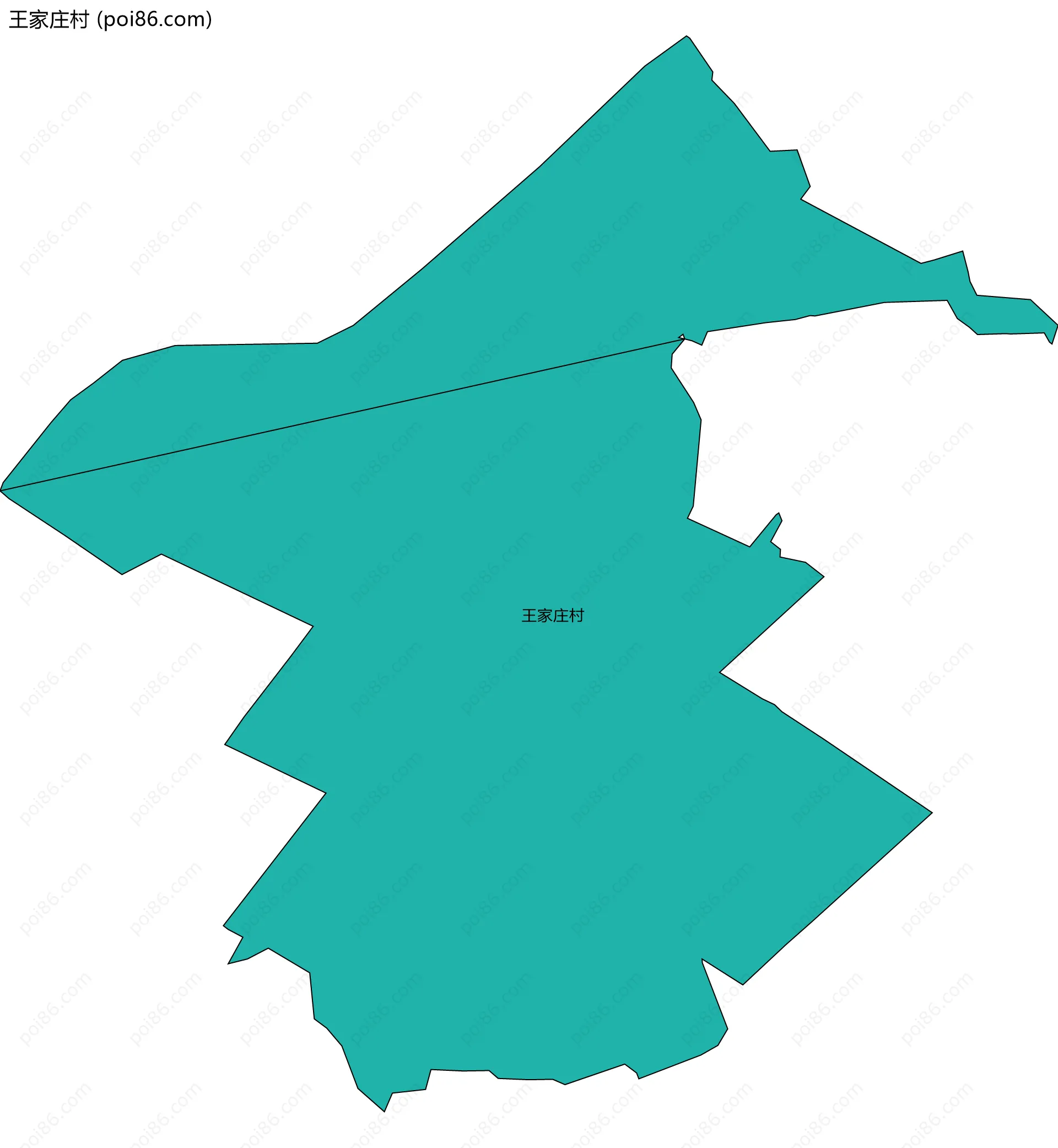 王家庄村边界地图