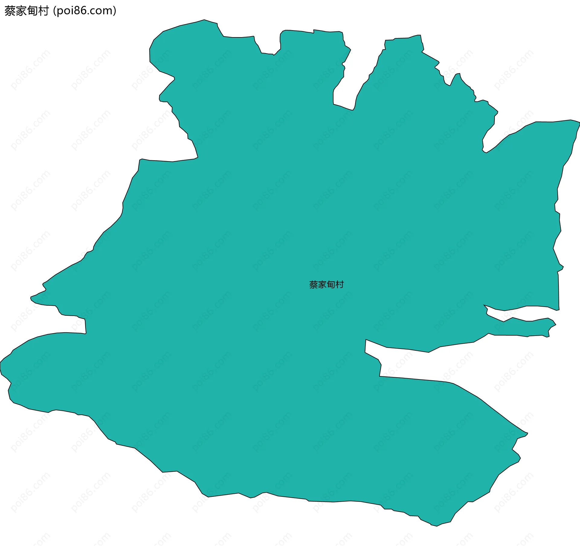 蔡家甸村边界地图