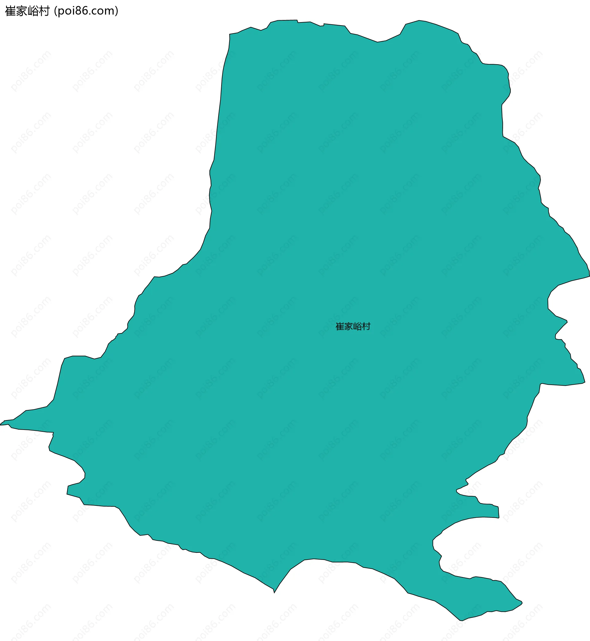 崔家峪村边界地图