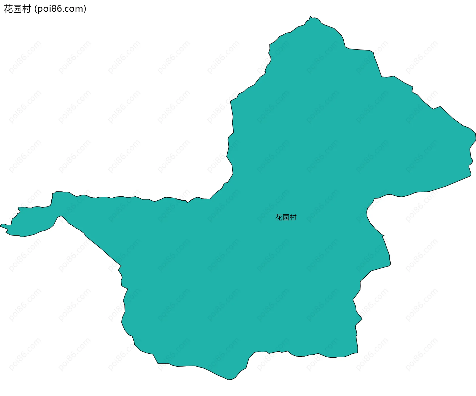 花园村边界地图