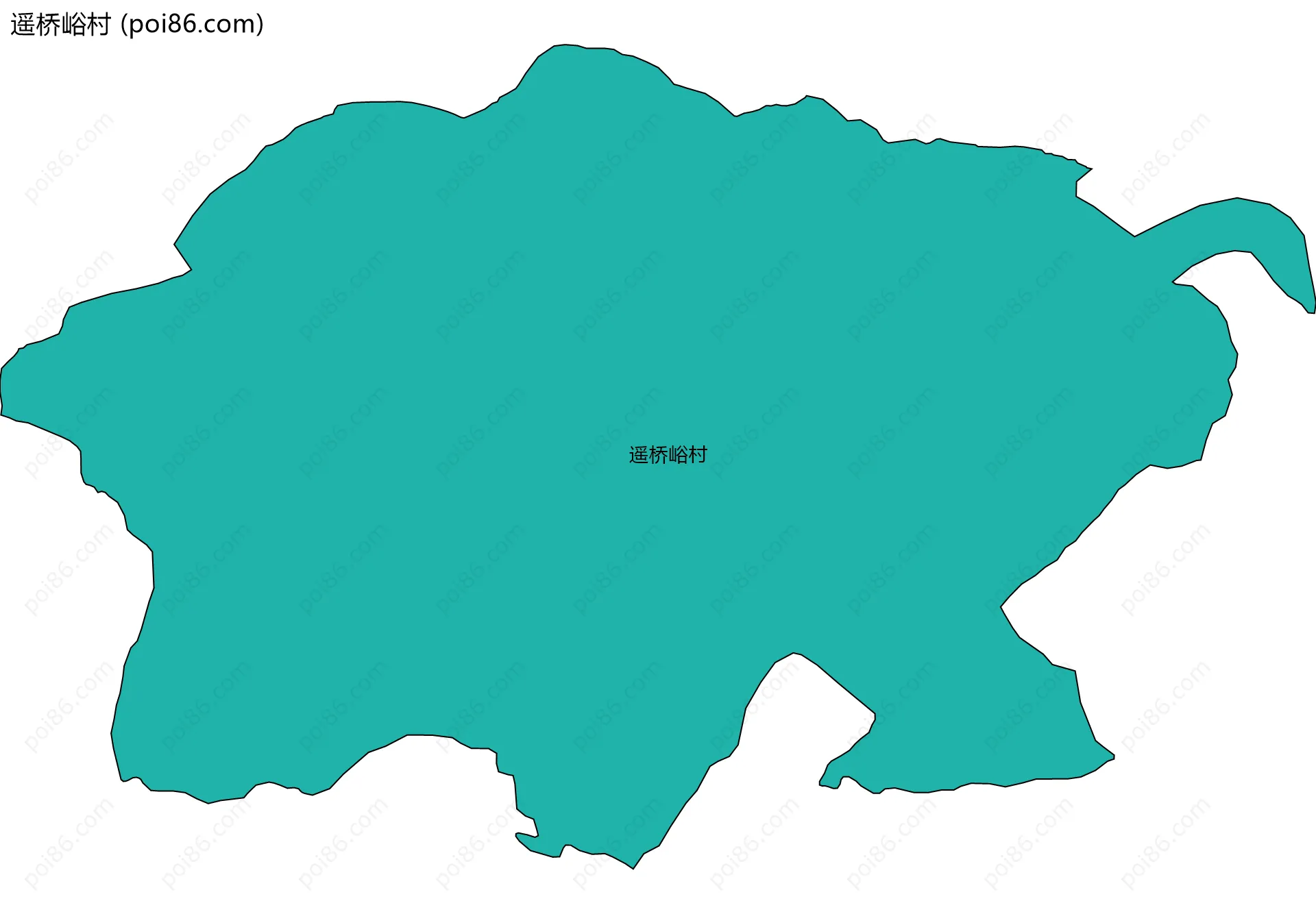 遥桥峪村边界地图