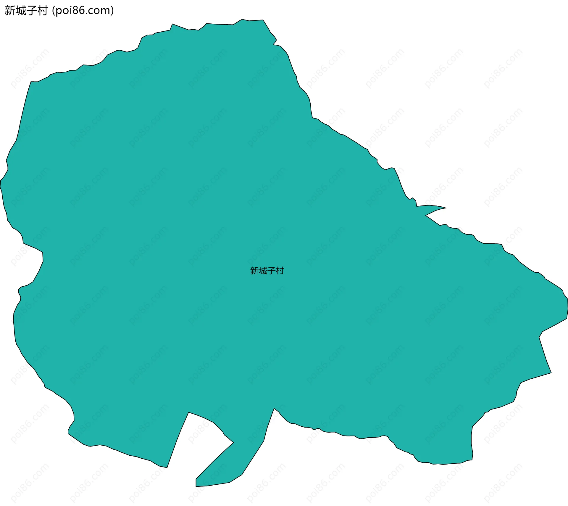 新城子村边界地图