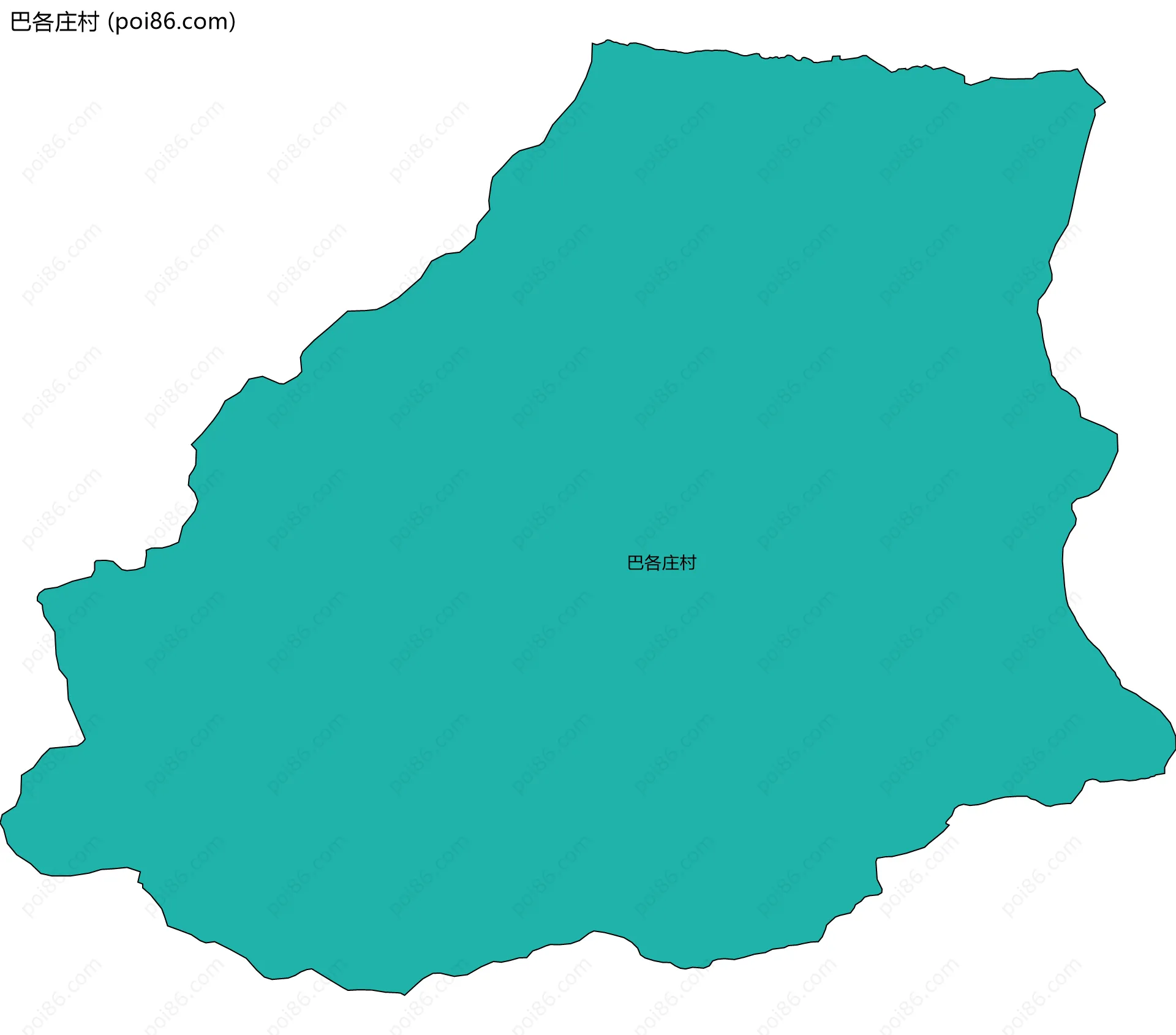 巴各庄村边界地图