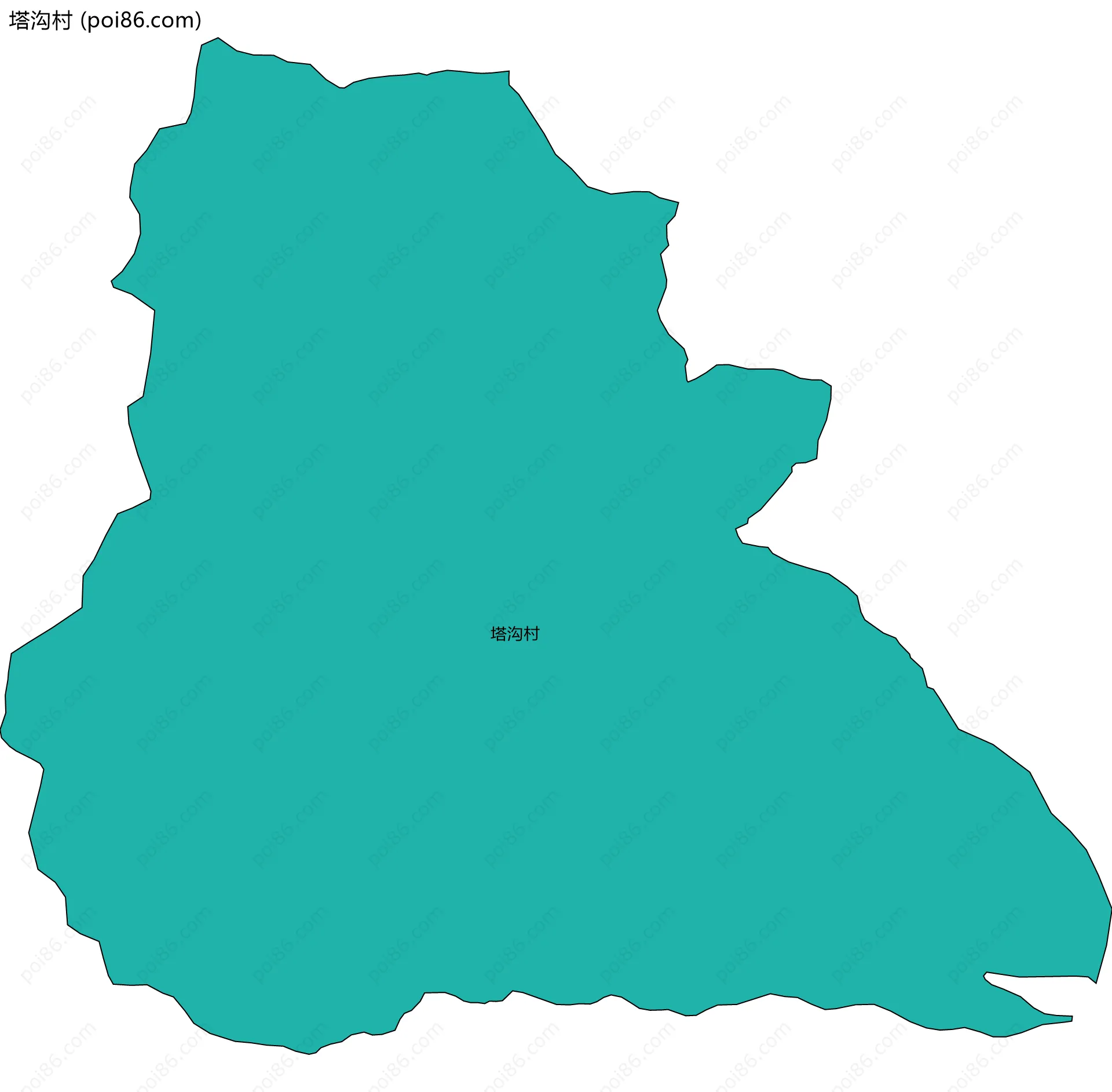 塔沟村边界地图