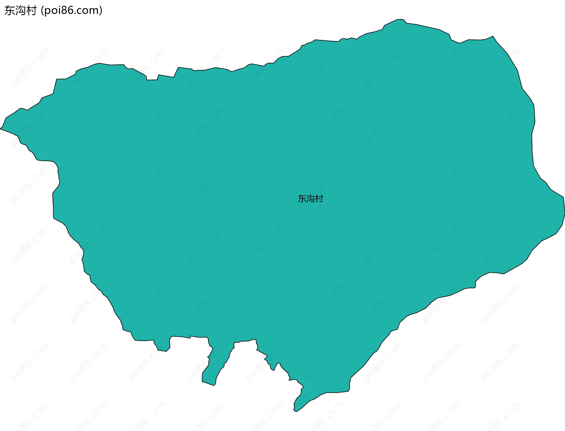 东沟村边界地图