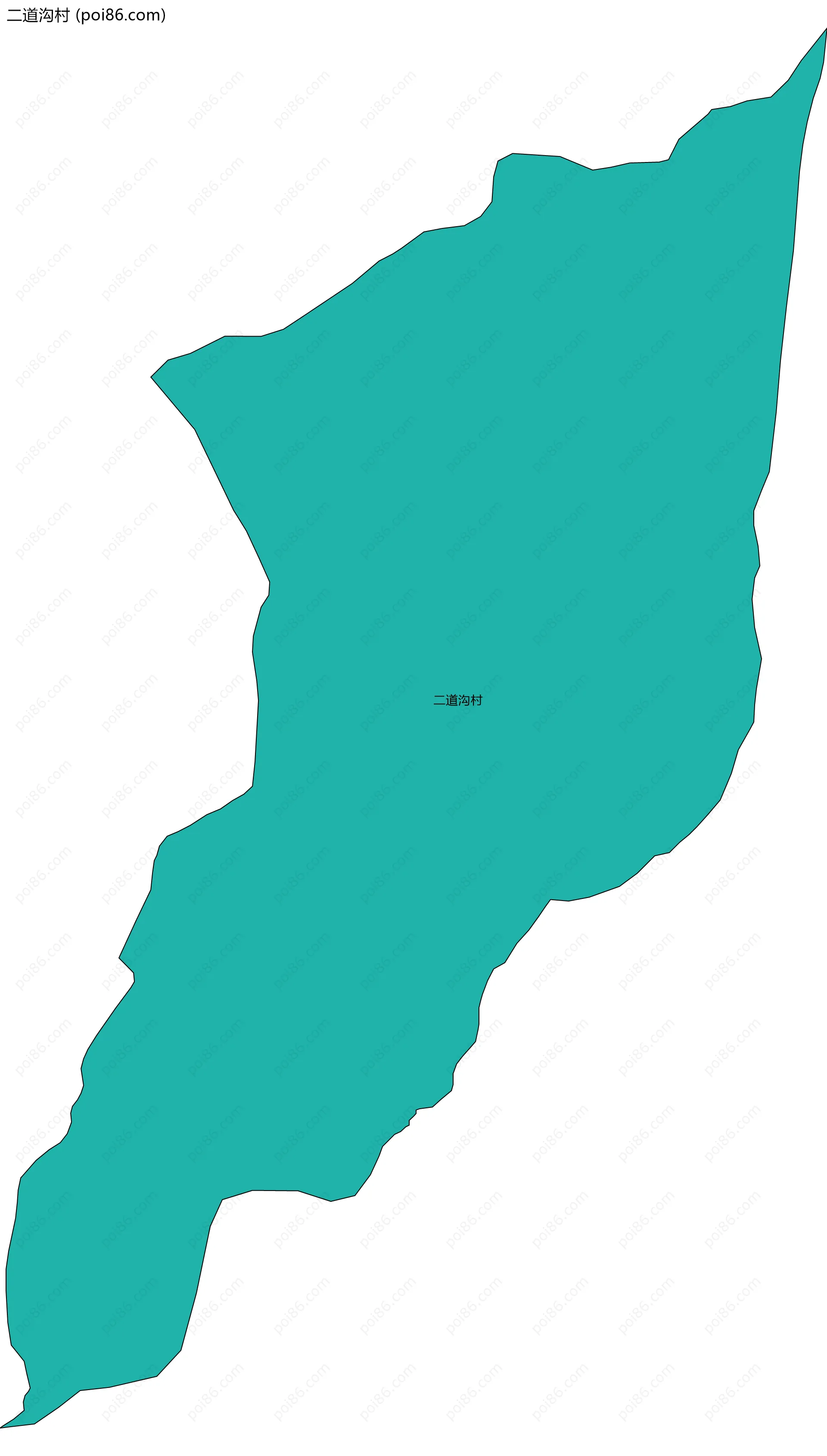 二道沟村边界地图