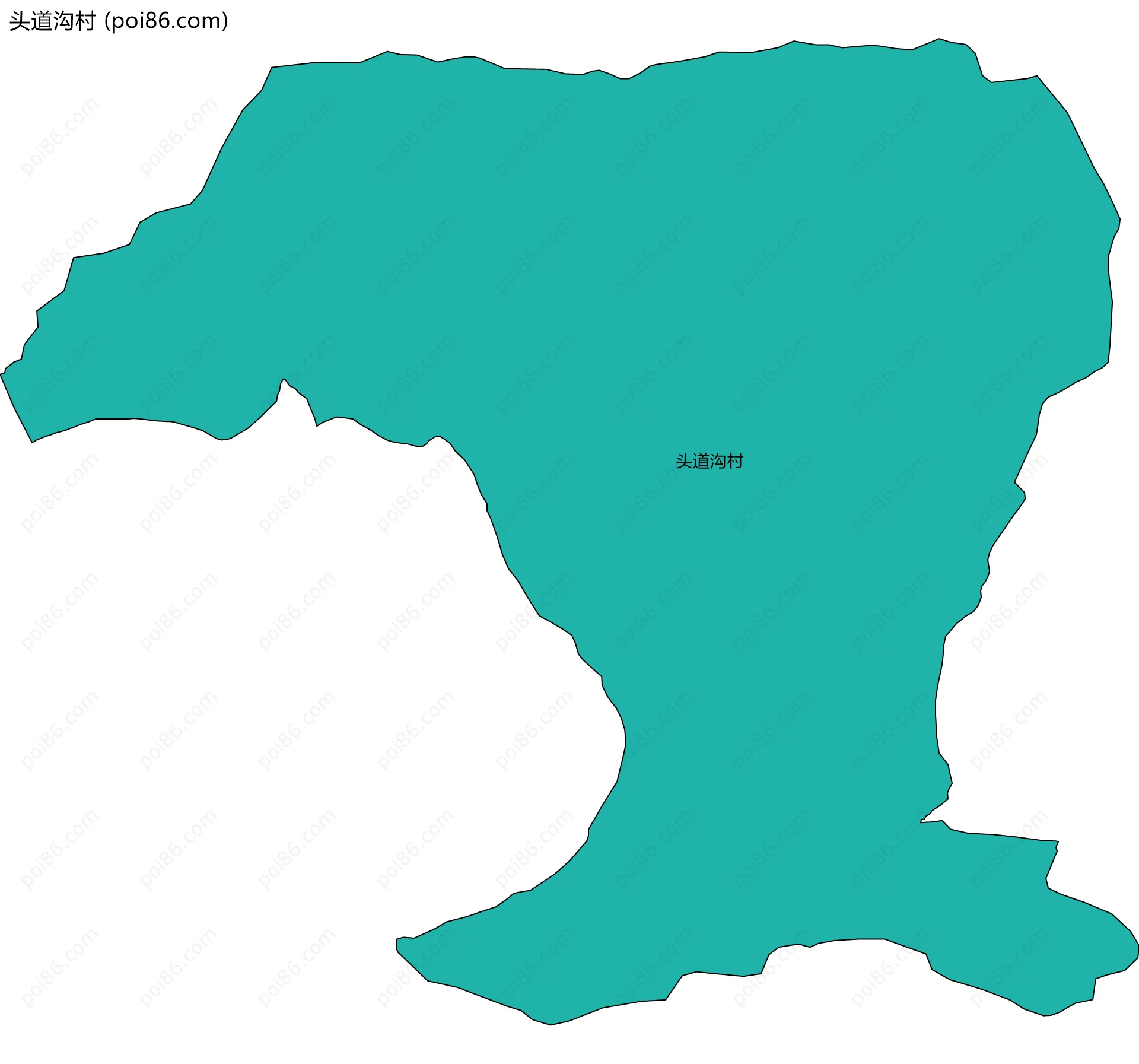 头道沟村边界地图