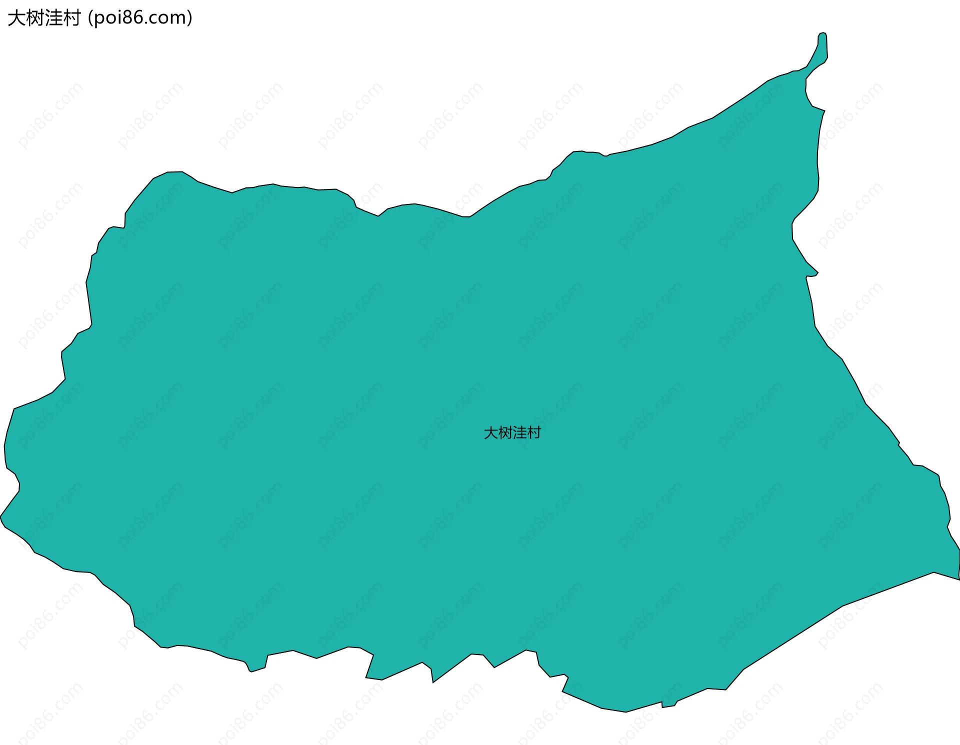大树洼村边界地图