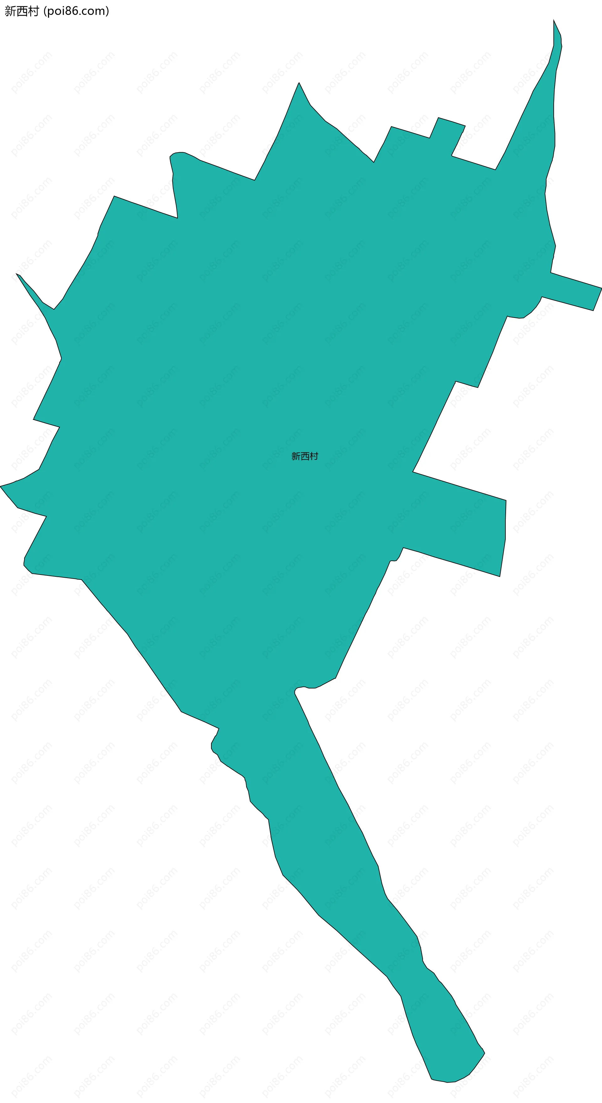 新西村边界地图