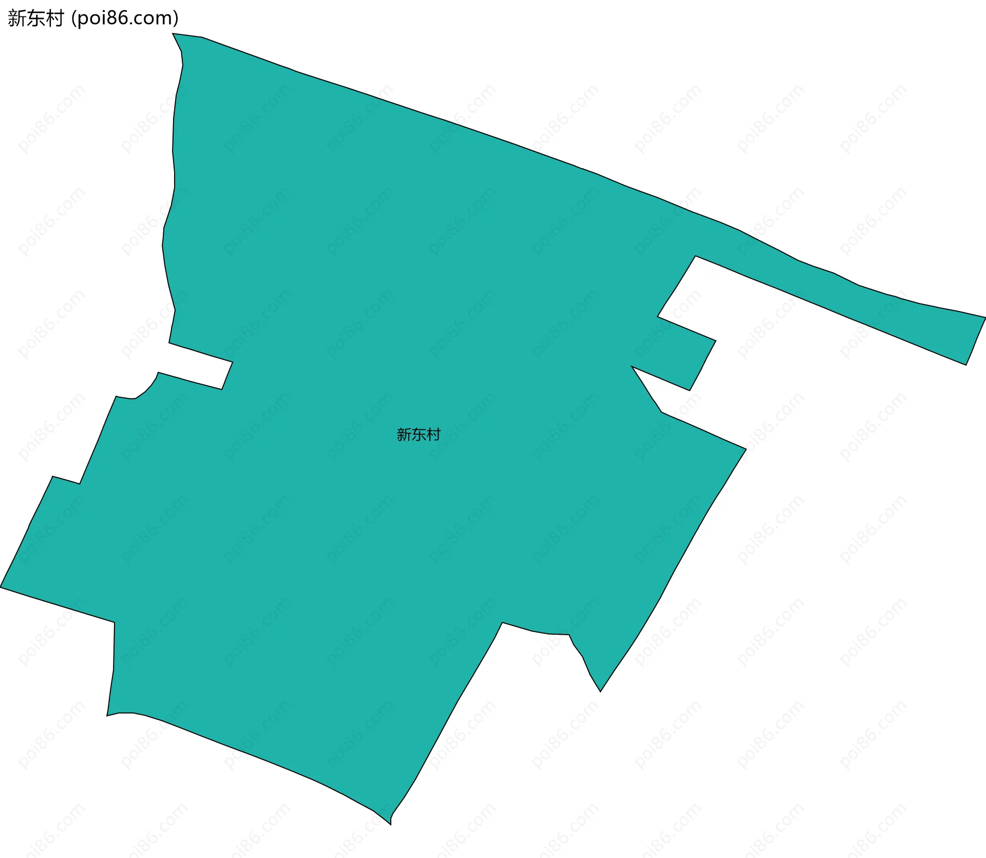 新东村边界地图
