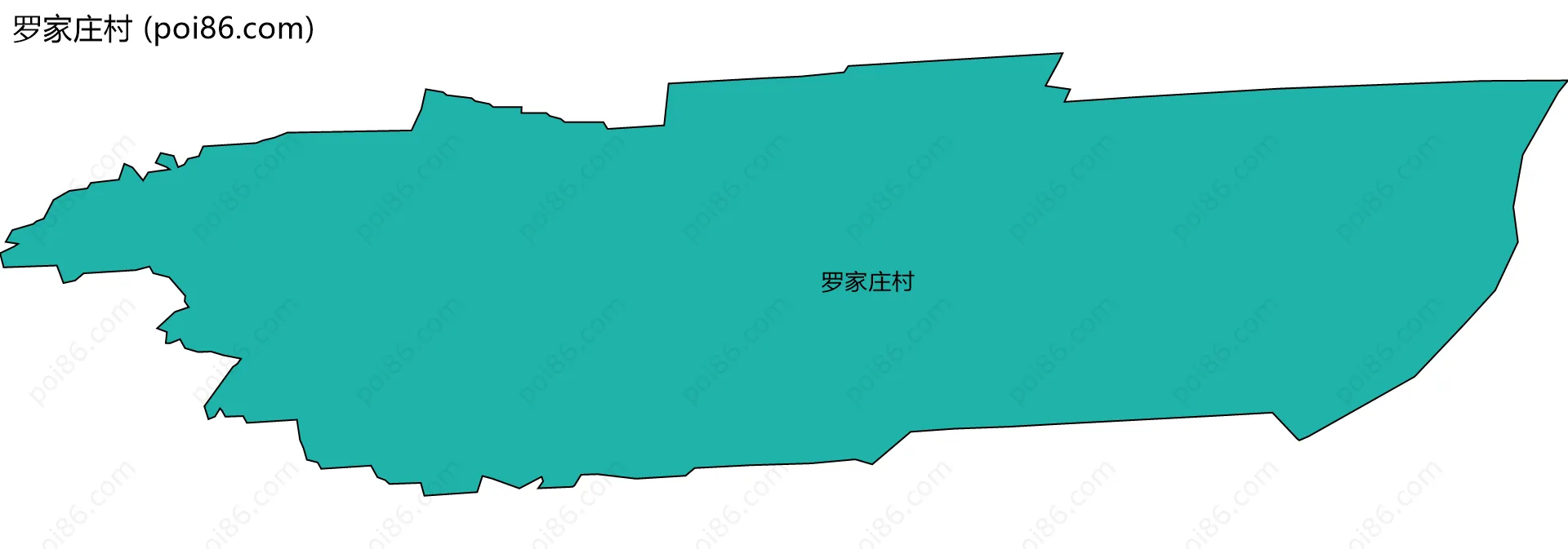 罗家庄村边界地图